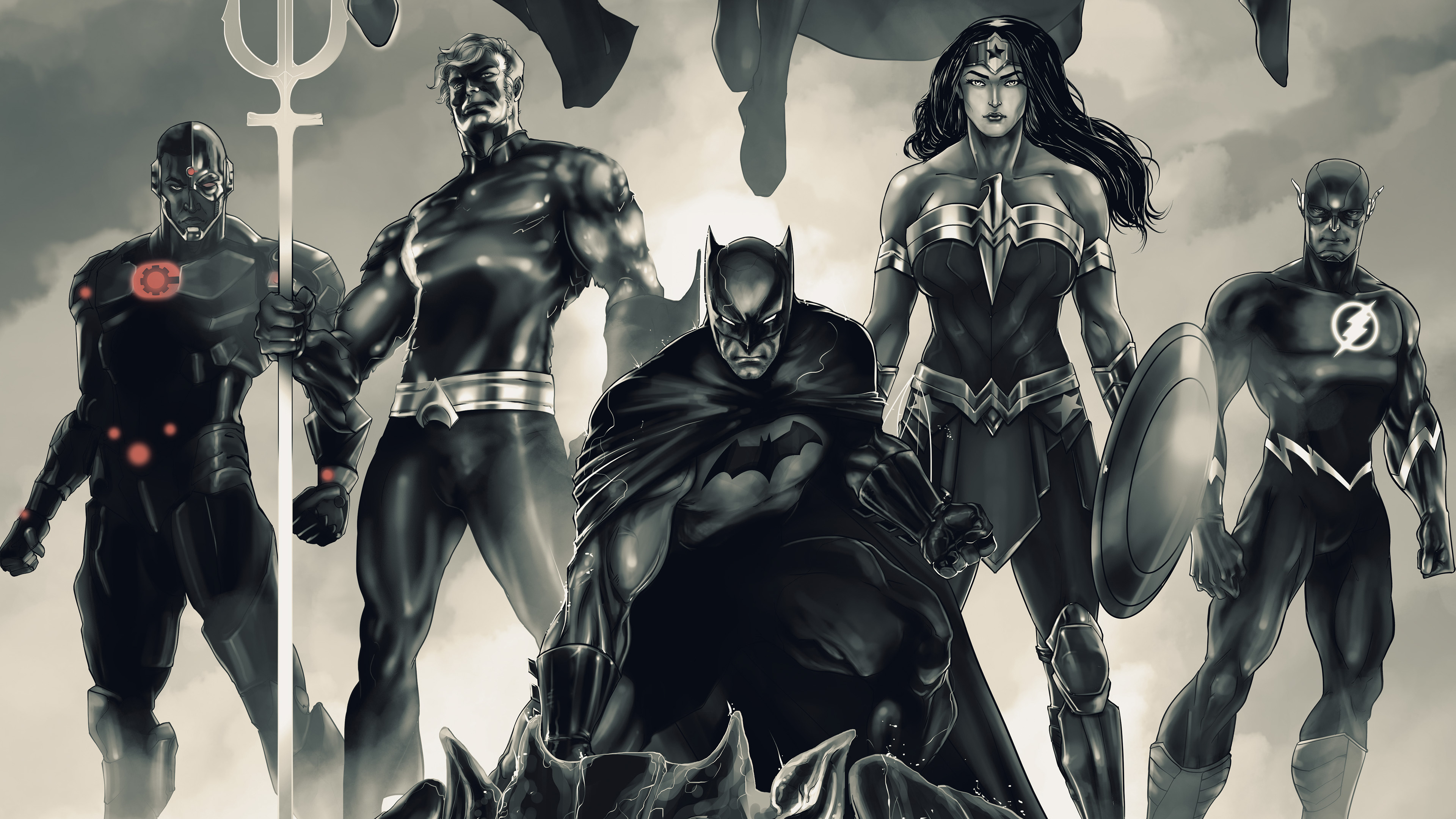 Justice League Monochrome Wallpaper, HD Movies 4K Wallpapers, Images,  Photos and Background - Wallpapers Den