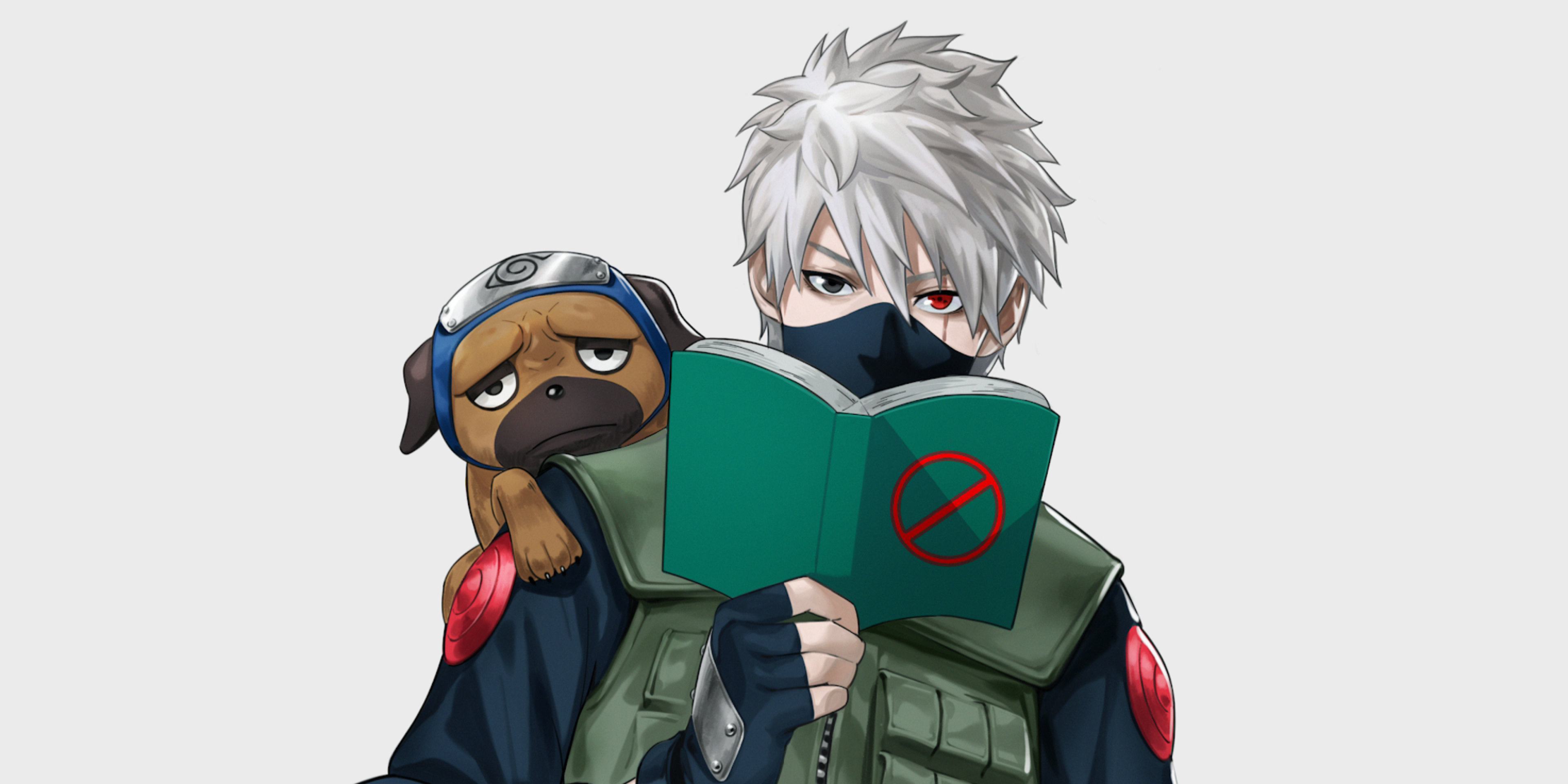 3840x1920 Kakashi Hatake And Pakkun 3840x1920 Resolution Wallpaper HD 