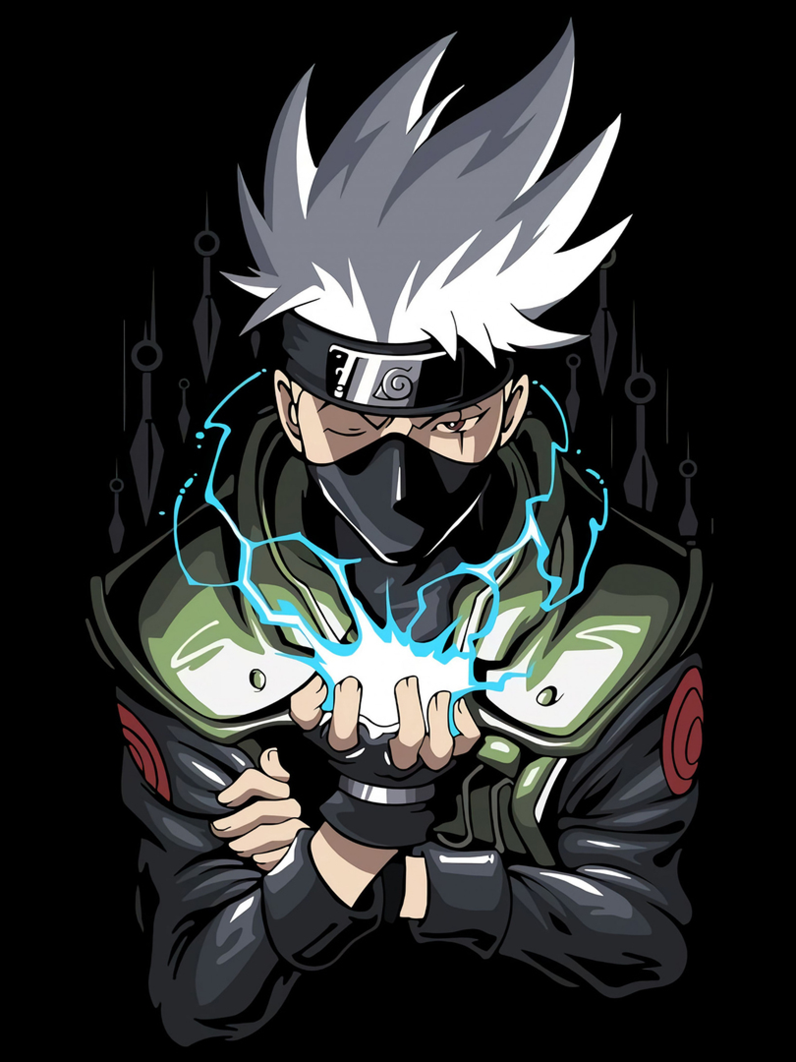 1620x2160 Resolution Kakashi Hatake Hd Naruto Dark Black Art 1620x2160 Resolution Wallpaper 3235