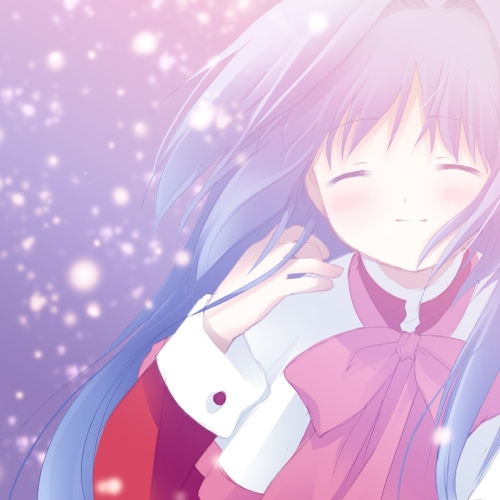 500x500 Kanon Minase Nayuki Natsume Eri, Girl, Eyes Closed 500x500