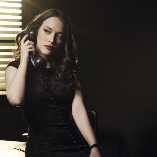 512x512 Kat Dennings in Black 2017 512x512 Resolution Wallpaper, HD