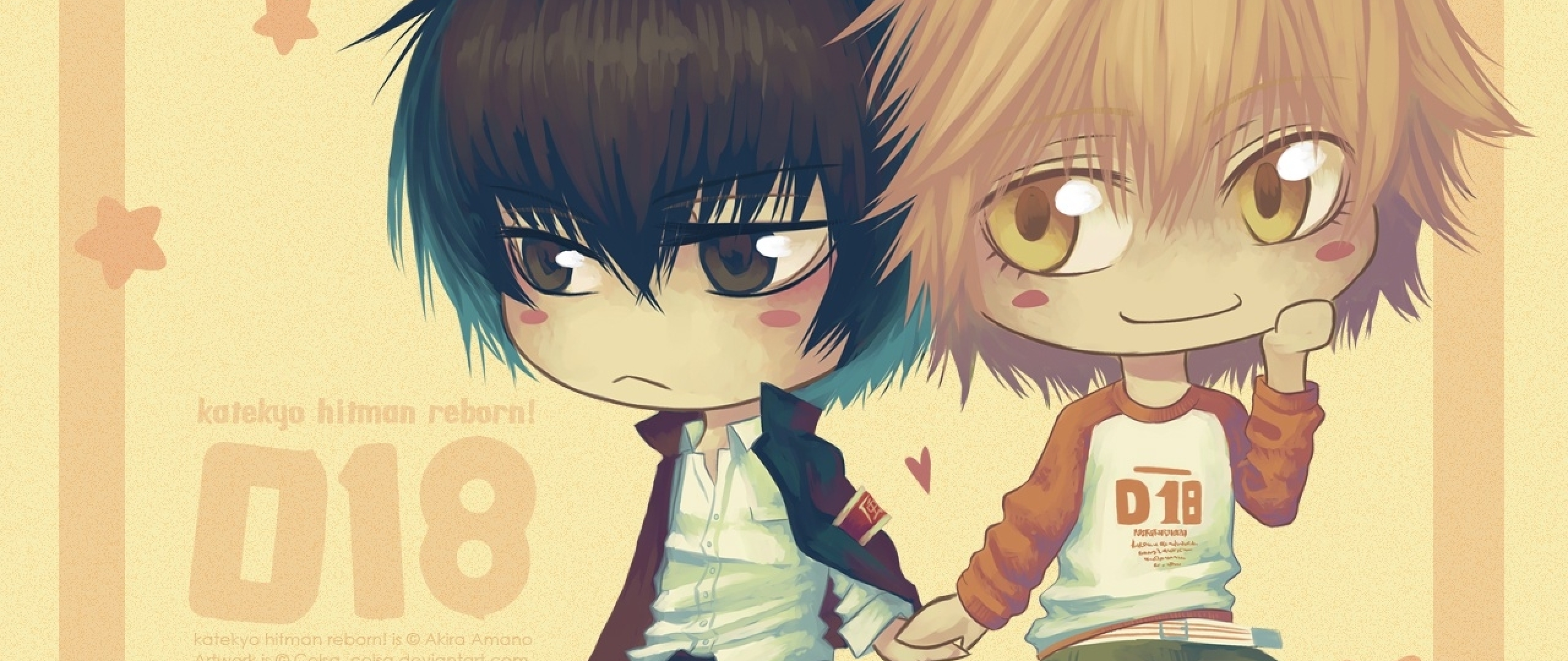 2560x1080 katekyo hitman reborn dino x hibari, boy, girl 2560x1080