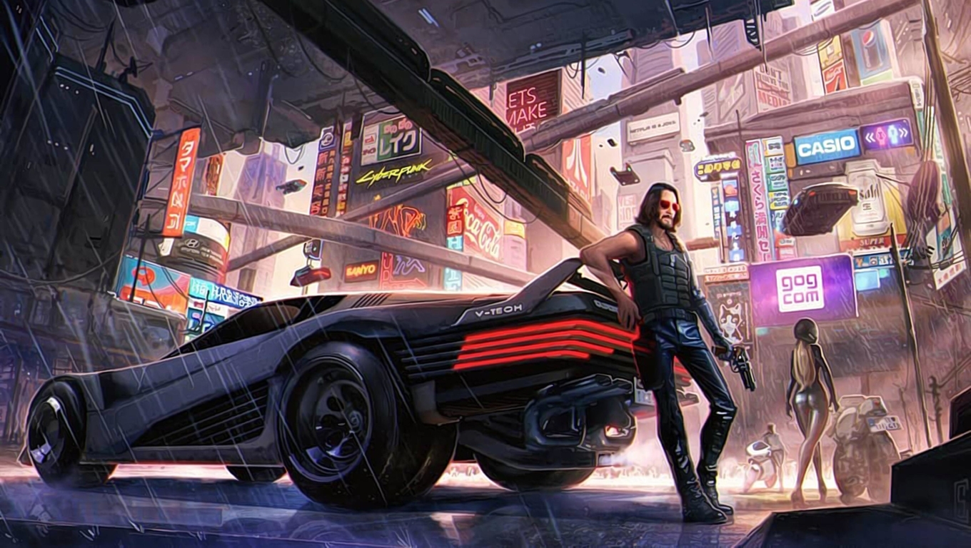 1360x768 Keanu Reeves Cyberpunk 2077 Art Desktop Laptop Hd Images, Photos, Reviews