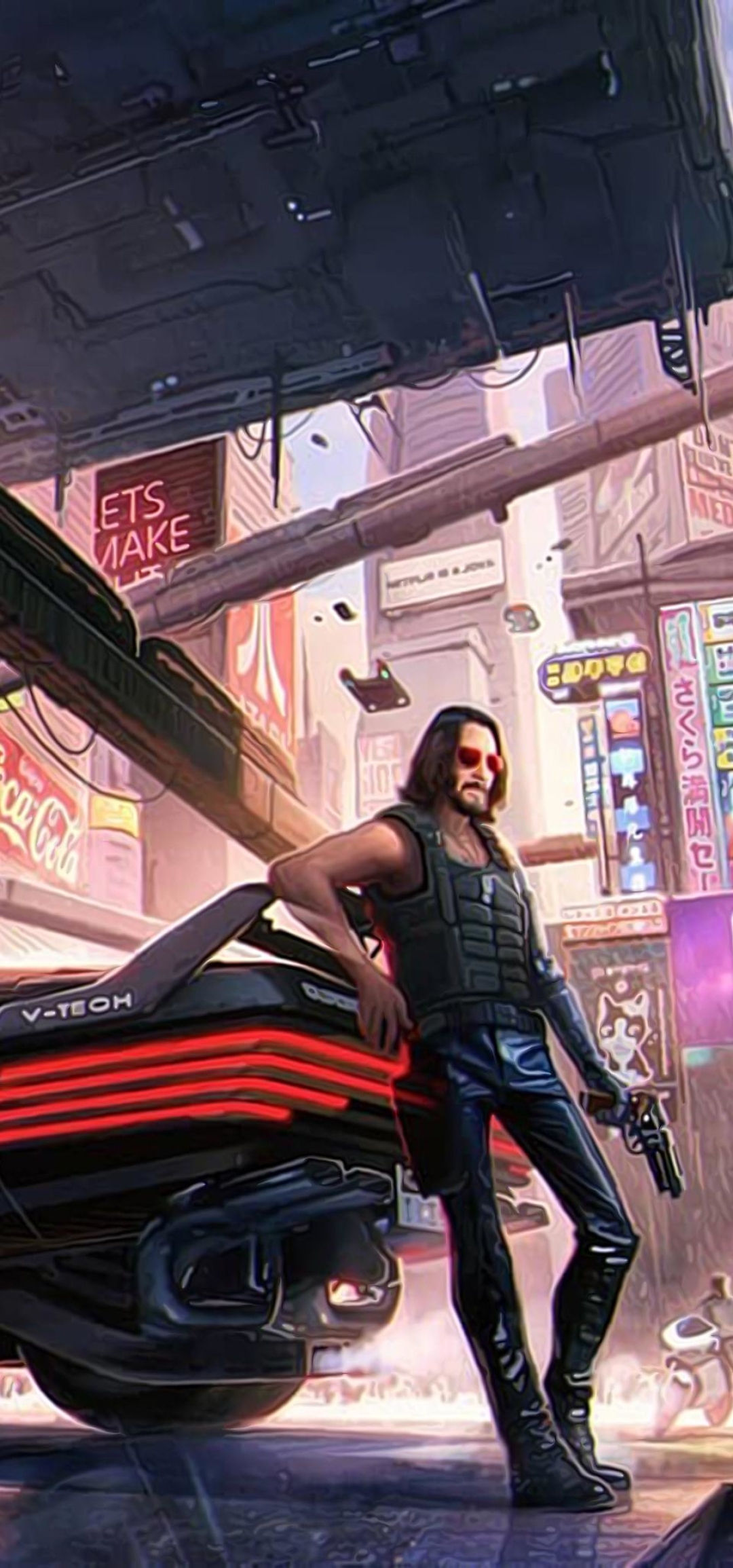 1080x2310 Keanu Reeves Cyberpunk 2077 Art 1080x2310 Resolution Wallpaper Hd Artist 4k 4450