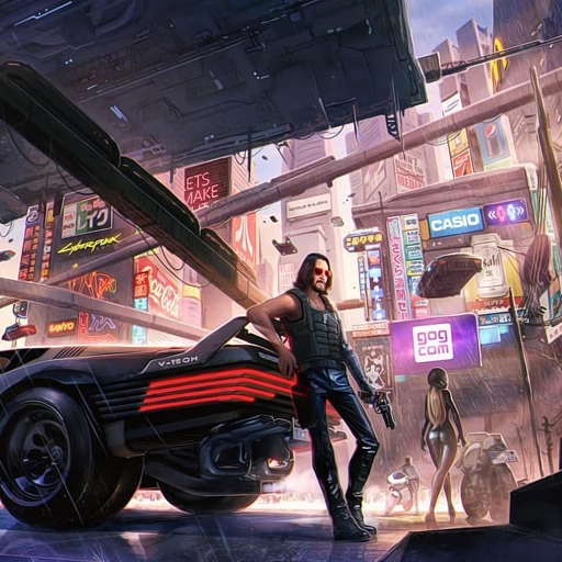 512x512 Resolution Keanu Reeves Cyberpunk 2077 Art 512x512 Resolution Wallpaper Wallpapers Den 5575