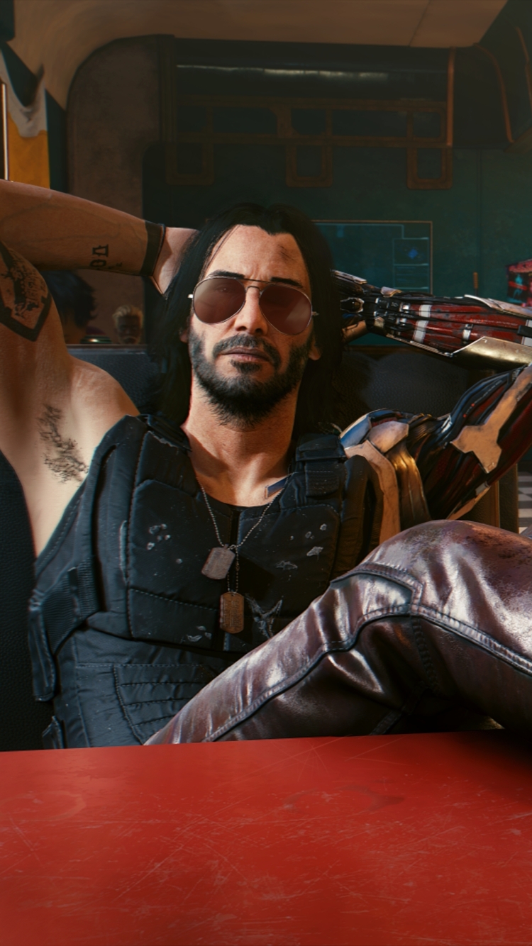 750x1334 Resolution Keanu Reeves Cyberpunk 2077 Cyborg IPhone 6, IPhone