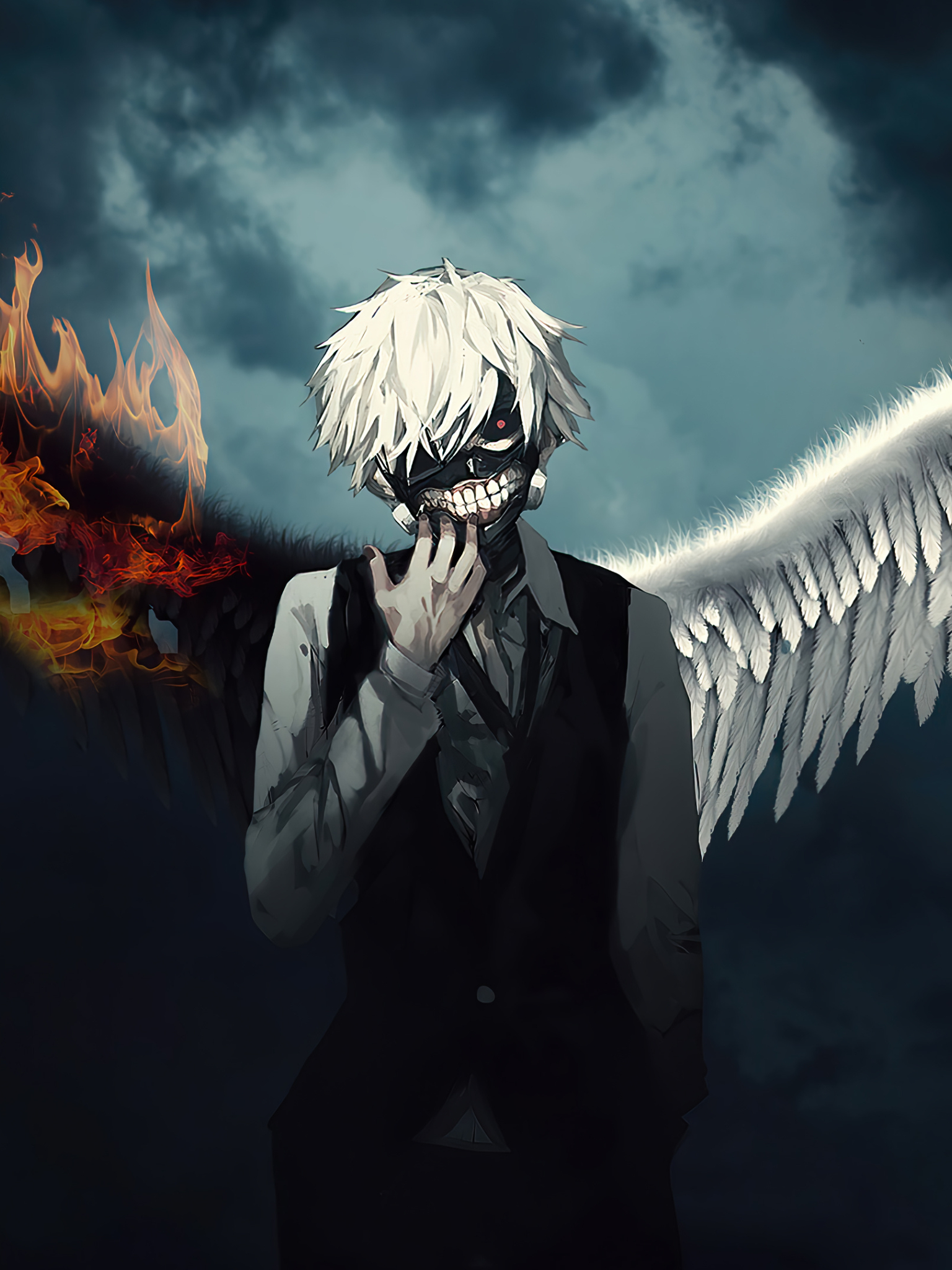 Ken Kaneki, ghost, ghoul, kaneki ken, tokyo ghoul, HD phone wallpaper