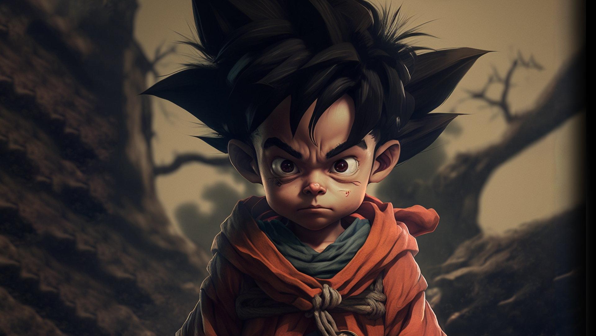 1920x1082 Kid Goku Funny AI Art 1920x1082 Resolution Wallpaper, HD