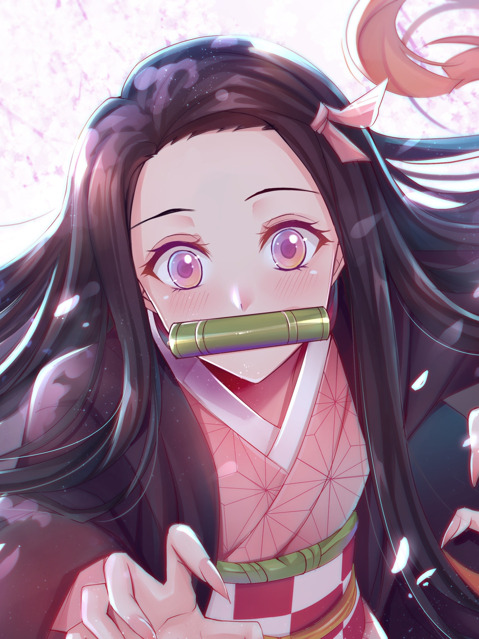 1620x2160 Kimetsu no Yaiba Art Nezuko Kamado 1620x2160 Resolution