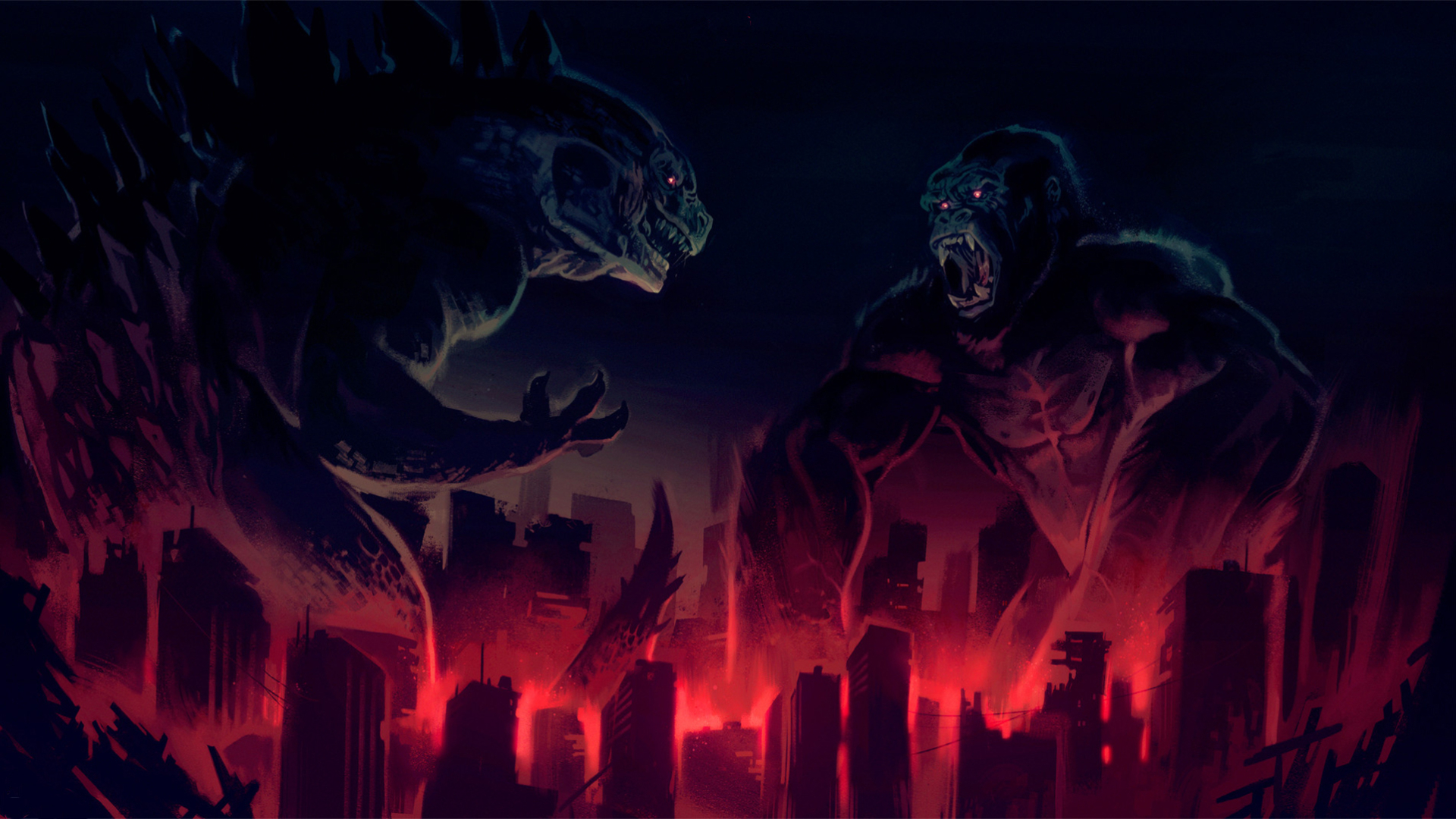 Godzilla And King Kong Wallpaper