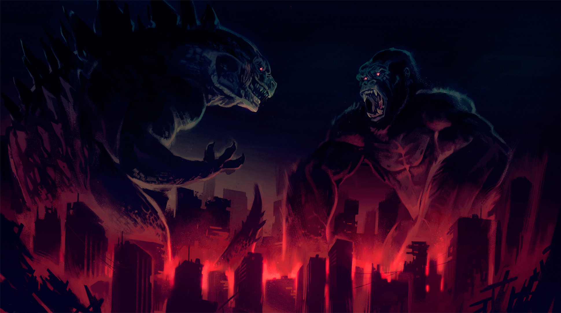 King Kong vs Godzilla Artwork Wallpaper, HD Artist 4K Wallpapers