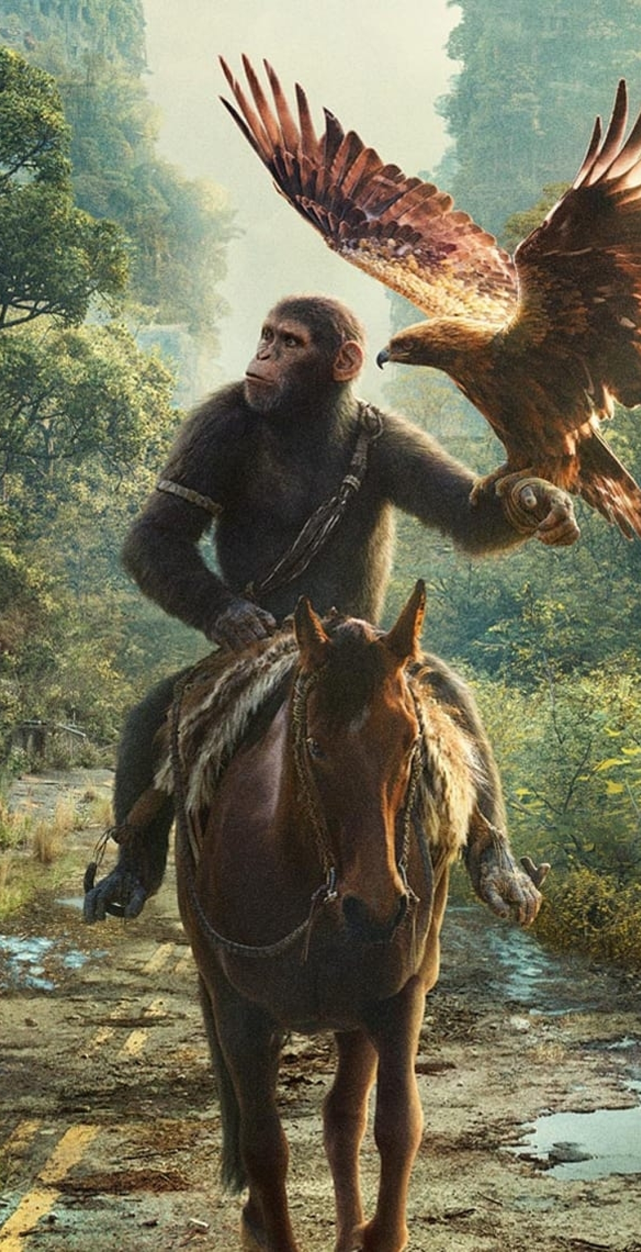 1312x2560 Resolution Kingdom of the of the Apes 2024 Movie