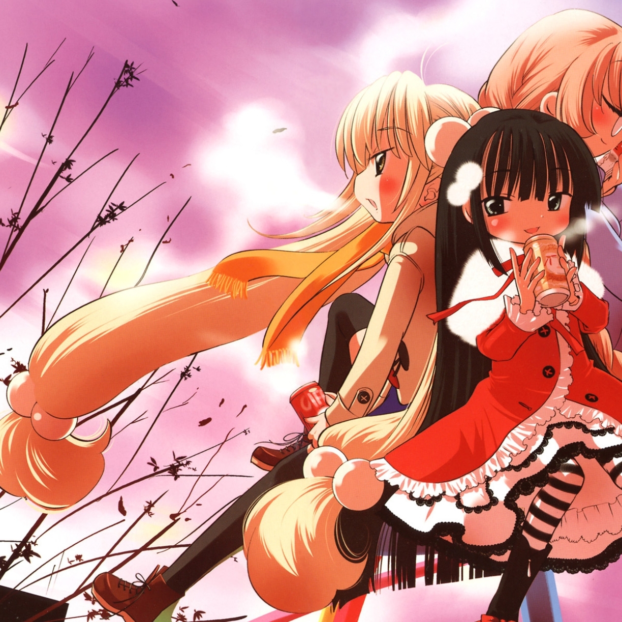 1224x1224 kodomo no jikan, girls, walk 1224x1224 Resolution Wallpaper 