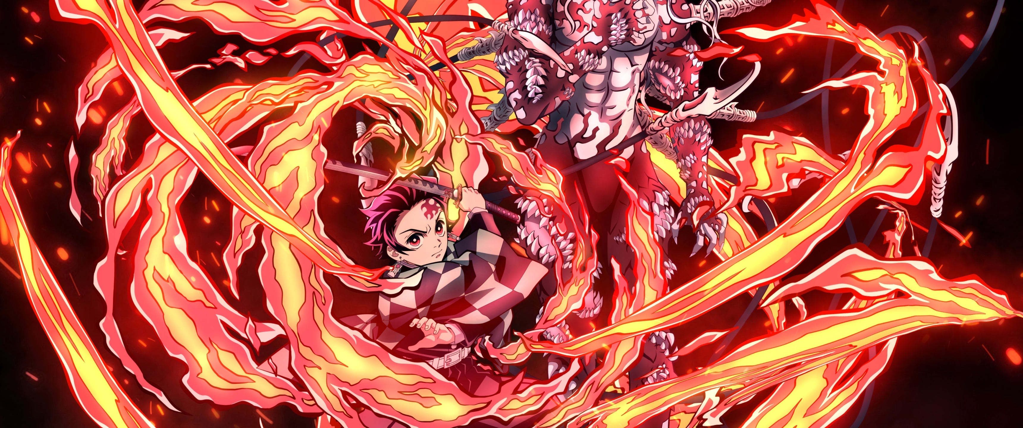 Tanjiro x Yoriichi Animated Wallpaper for Wallpaper Engine [Demon Slayer]  (3440x1440) : r/Animewallpaper