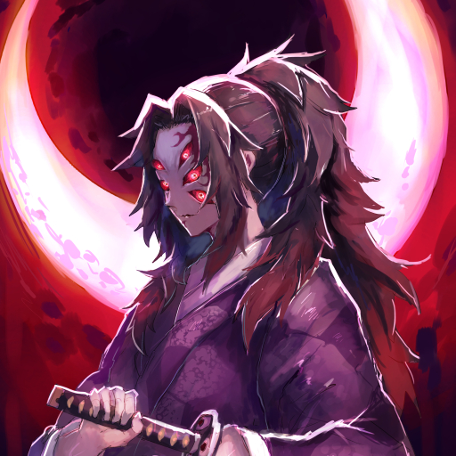 512x512 Resolution Kokushibo Art Demon Slayer 512x512 Resolution