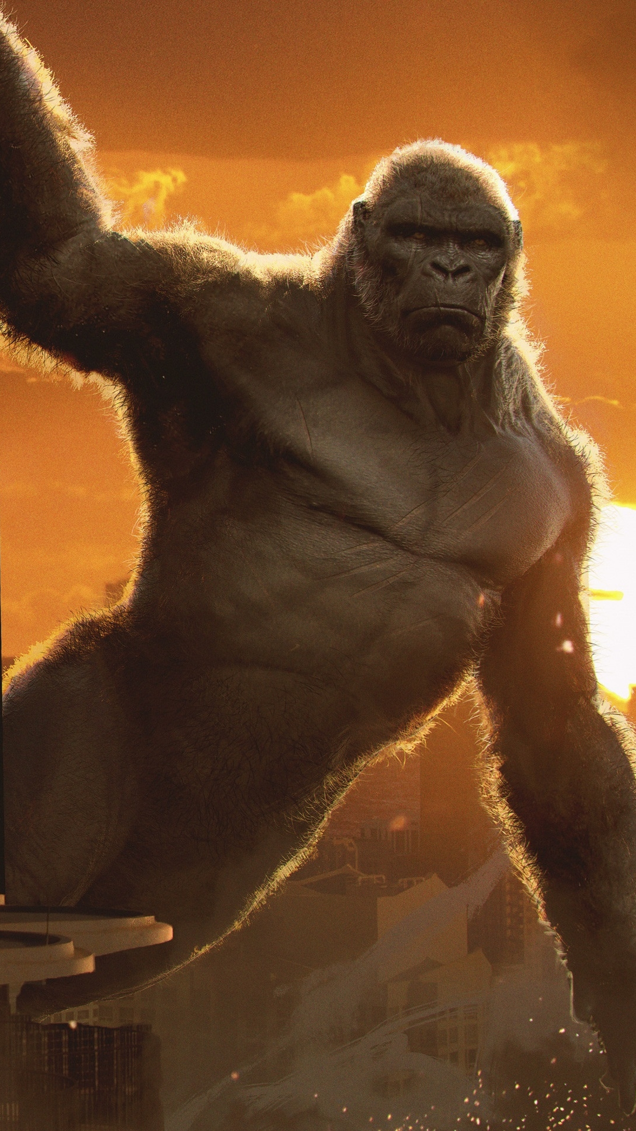 2160x3840 Kong Vs Godzilla 2020 Art Sony Xperia X,XZ,Z5 ...