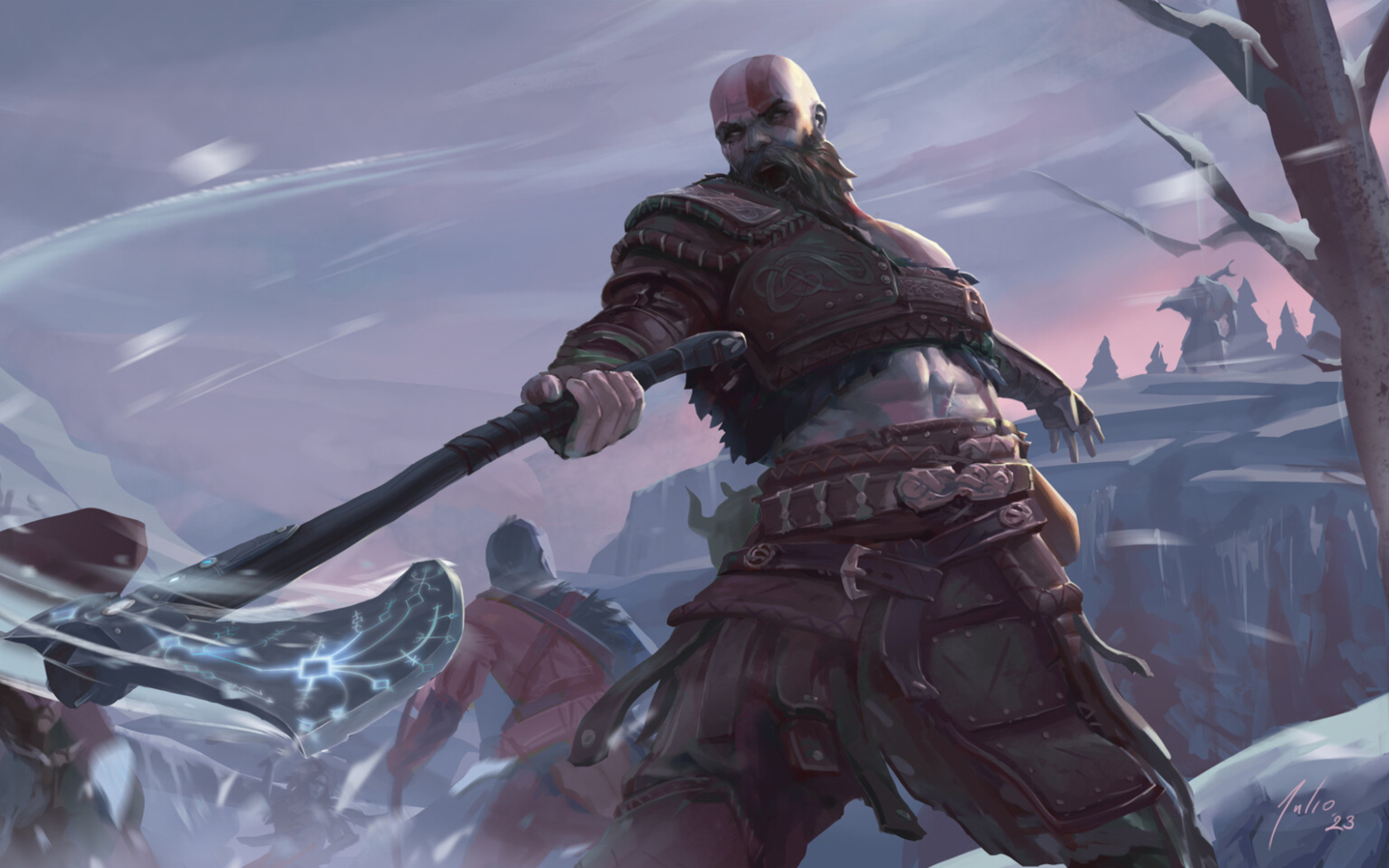1680x1050 Resolution Kratos God of War Ragnarök 2023 1680x1050