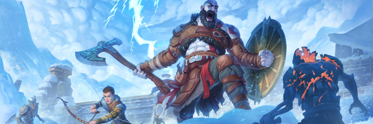 1200x400 Kratos God of War Ragnarok Cartoon Art 1200x400 Resolution ...