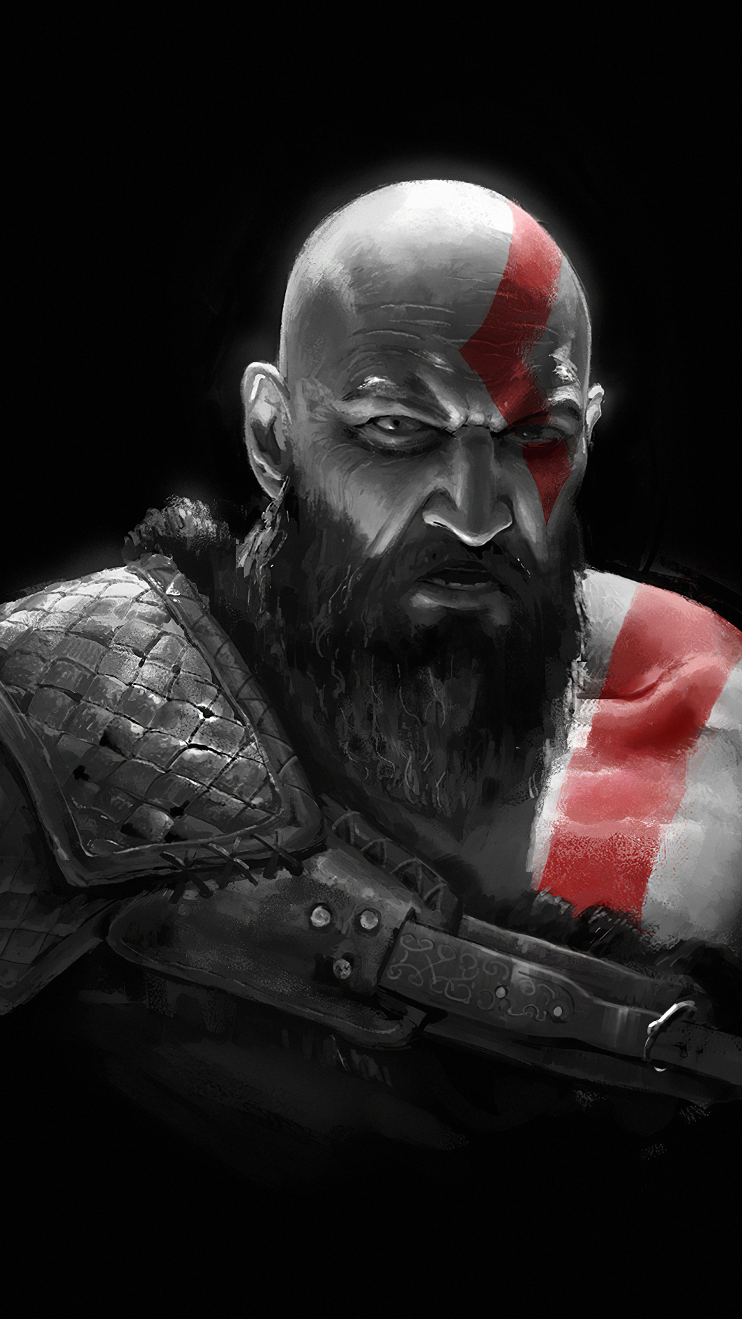 1080x1920 Kratos GoW Amoled Iphone 7, 6s, 6 Plus and Pixel XL ,One Plus