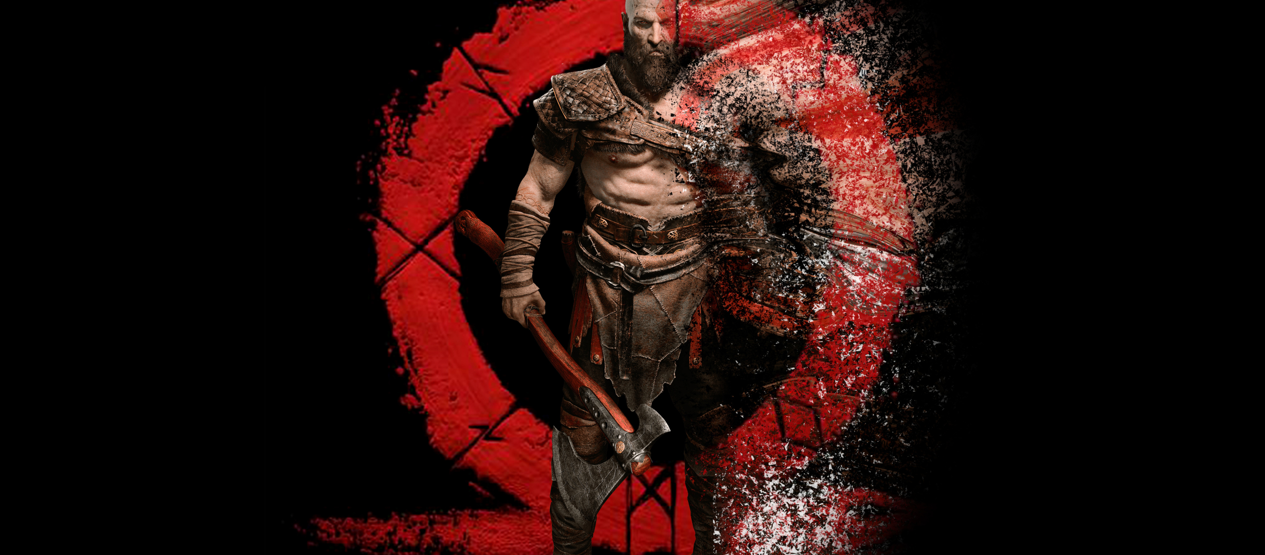 2460x1080 Resolution Kratos Illustration God of War 2460x1080 ...