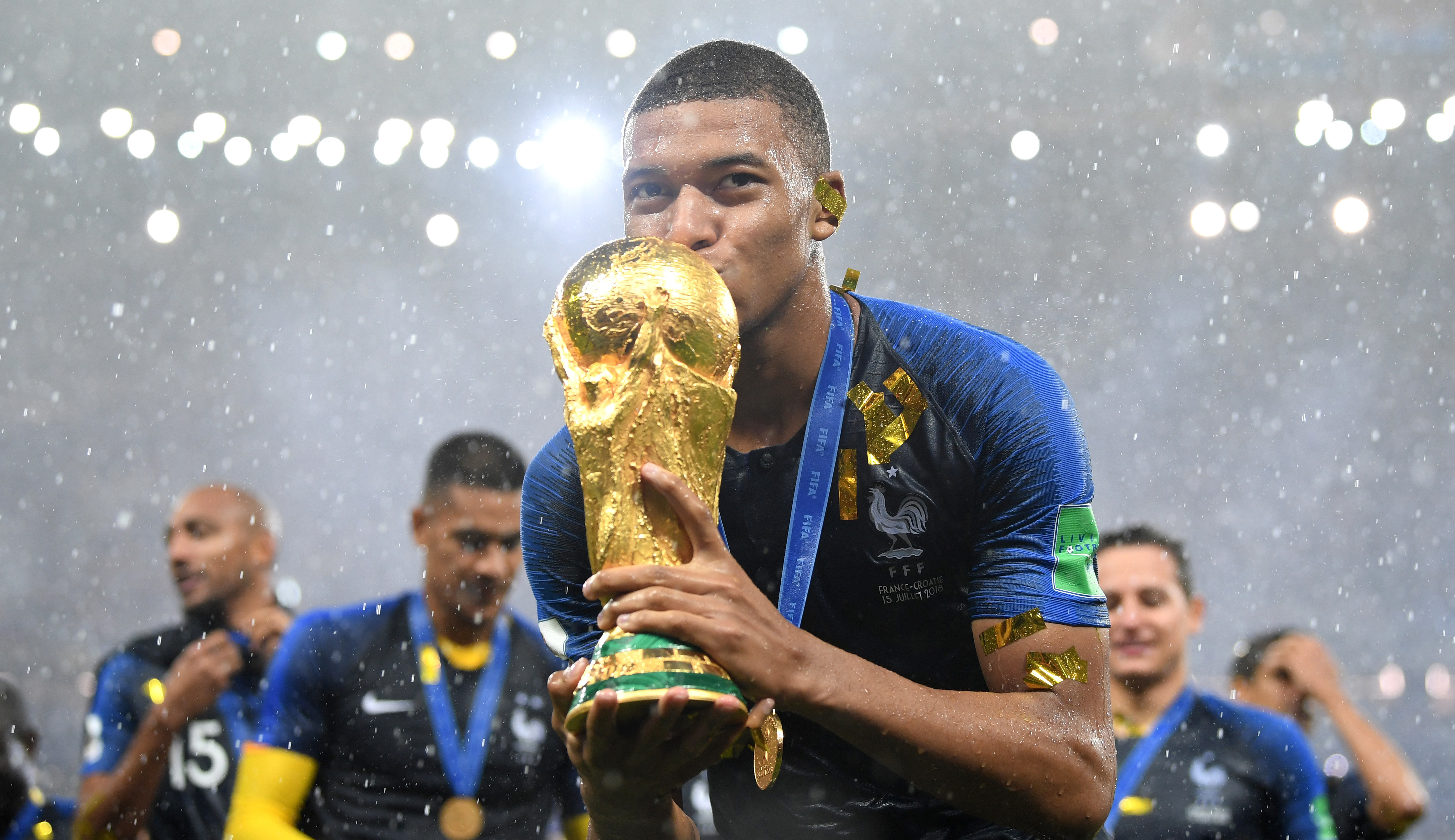 Kylian Mbappe Celebrates FIFA World Cup Win Wallpaper, HD Sports 4K Wallpapers, Images, Photos ...
