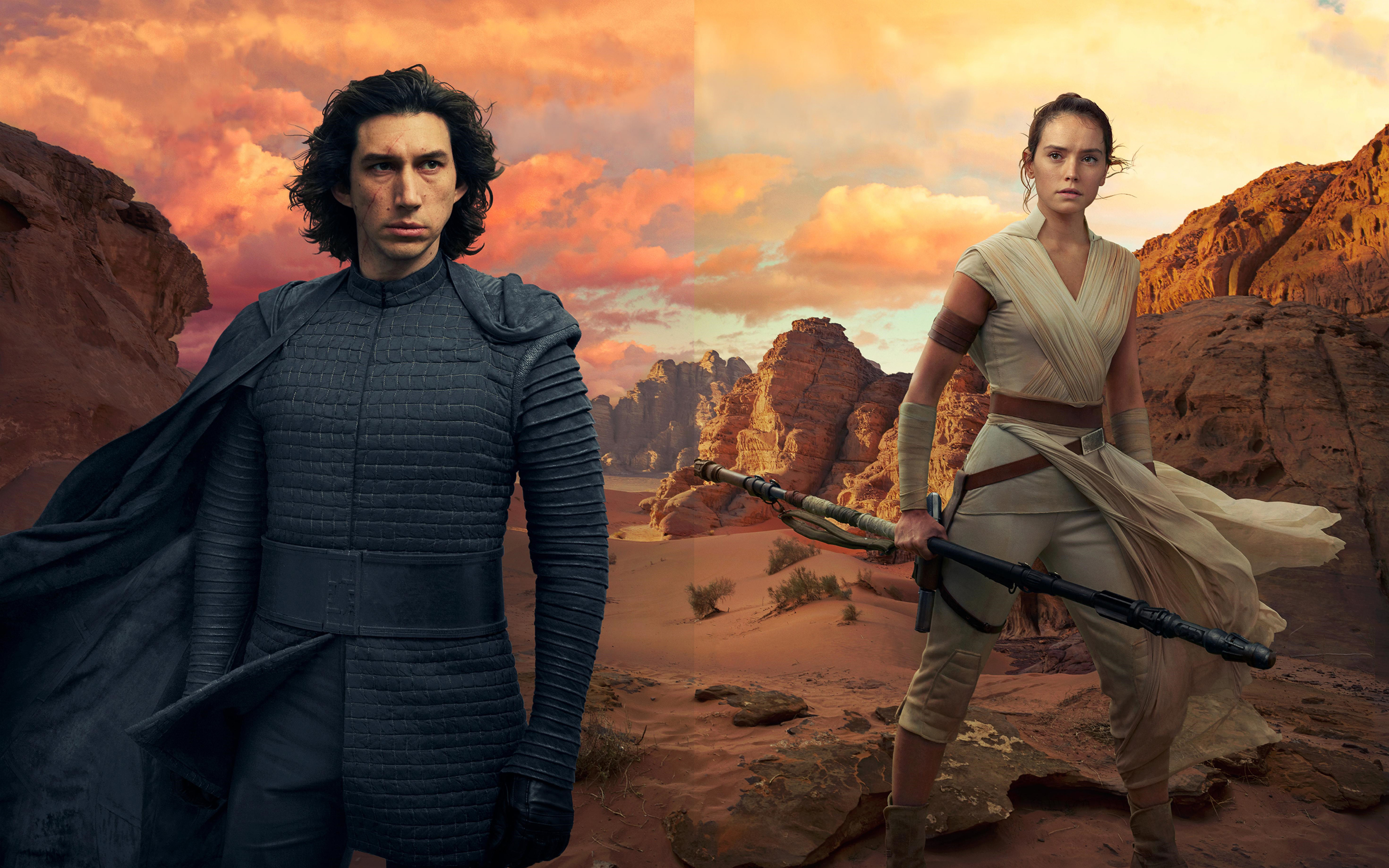3840x2400 Kylo Ren And Rey In Star Wars The Rise Of Skywalker 4k Images, Photos, Reviews
