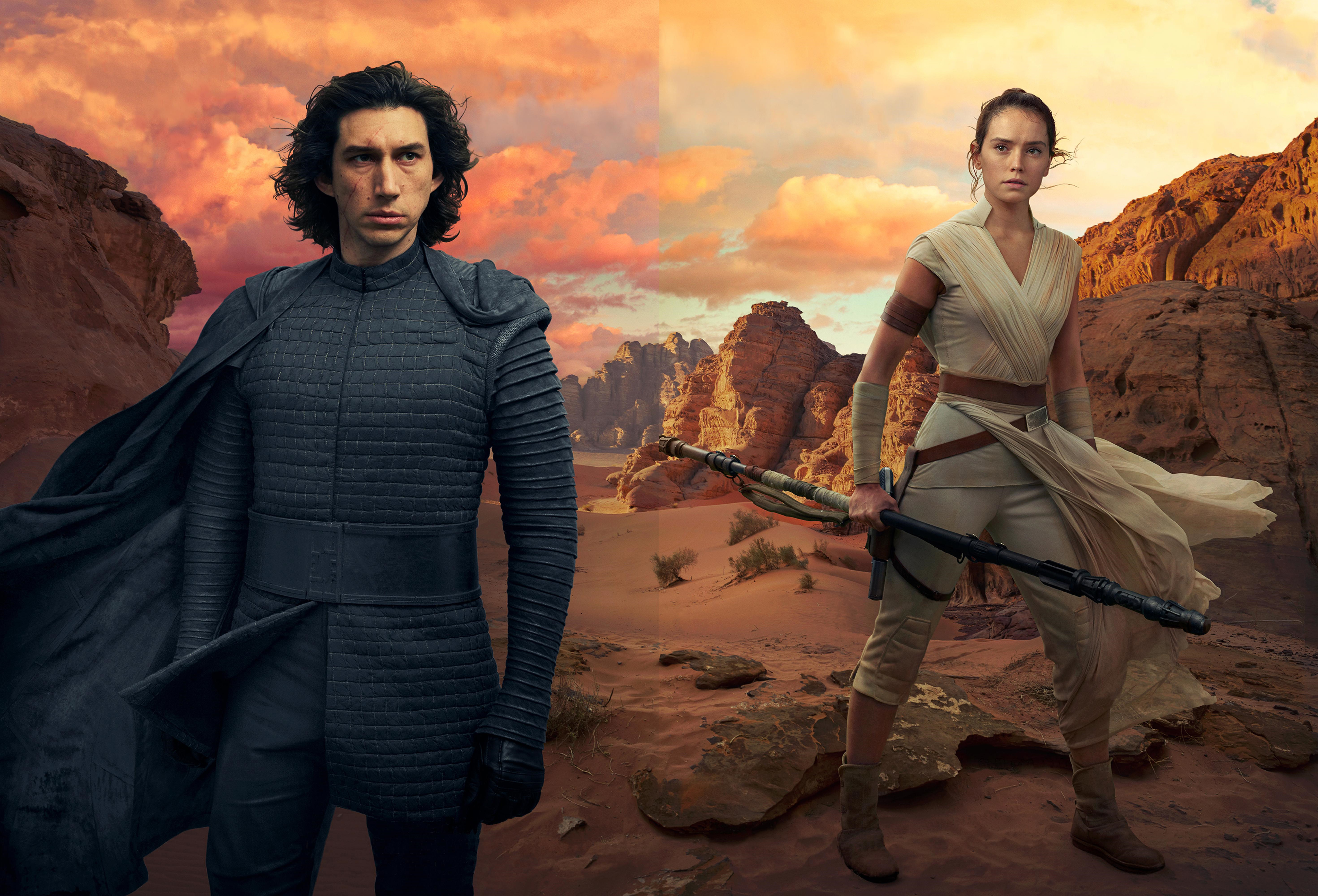2048x2048 Kylo Ren And Rey In Star Wars The Rise Of Skywalker Ipad Air Wallpaper Hd Movies 4k Wallpapers Images Photos And Background