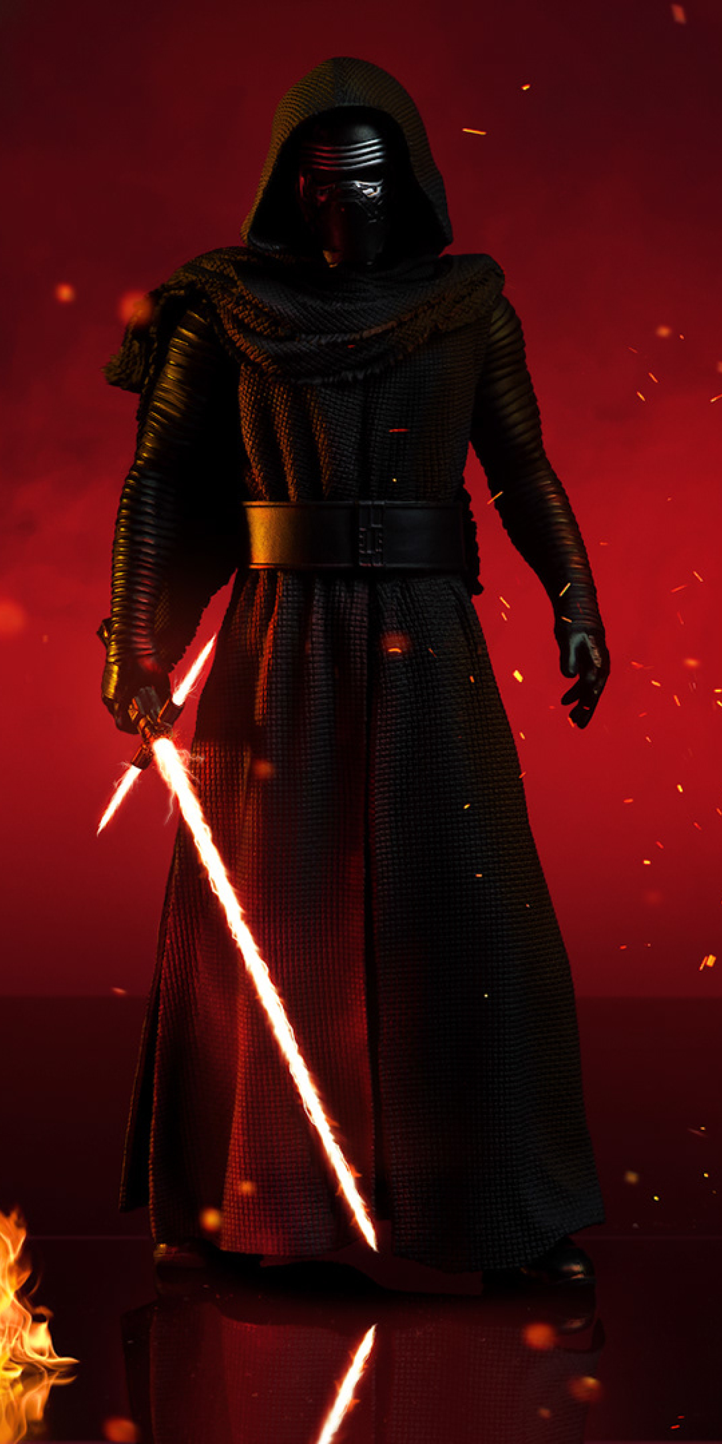 1440x2880 Kylo Ren With Lightsaber In Star Wars 1440x2880 Resolution