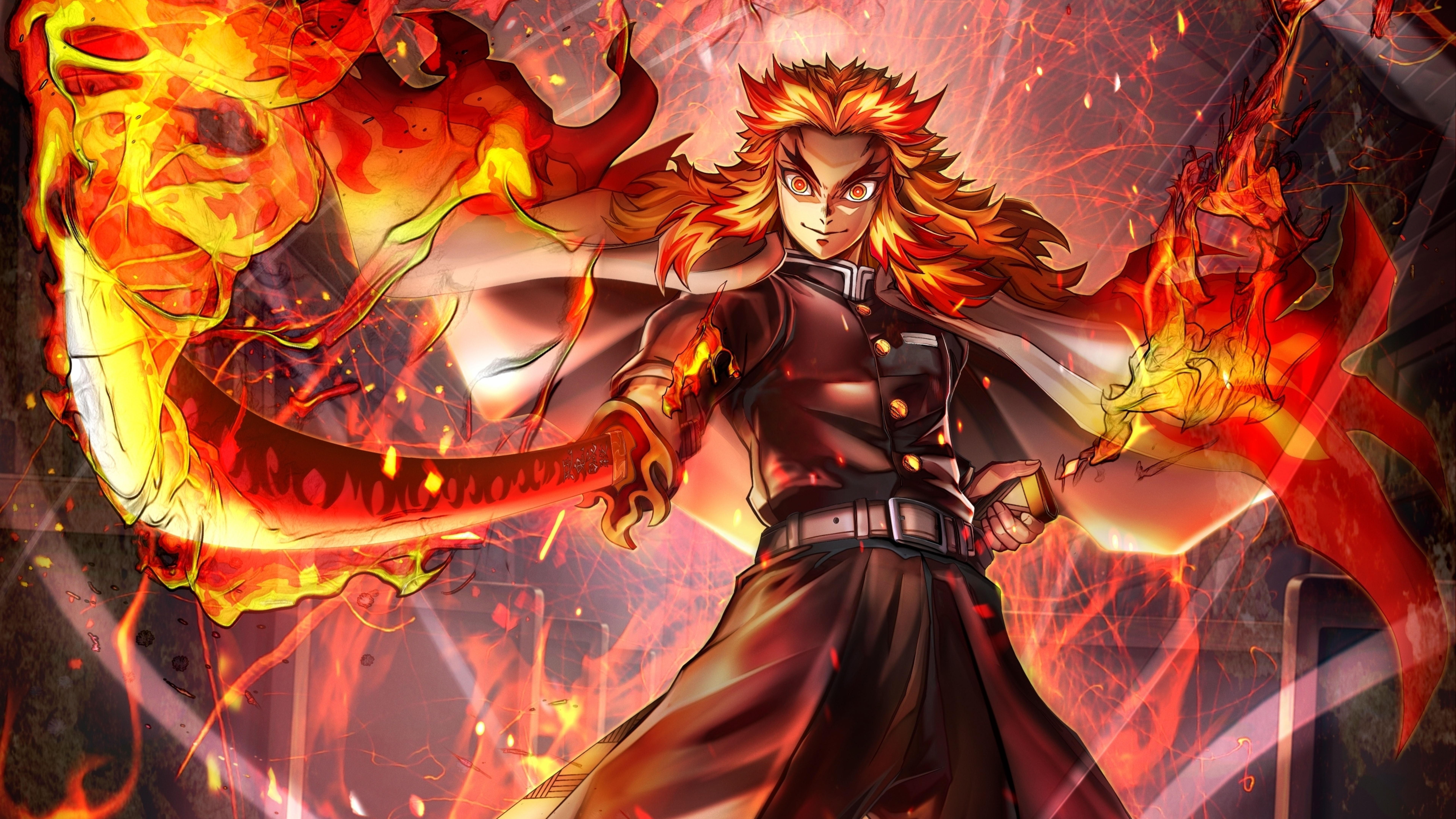 Kyojuro Rengoku Flame Hashira Demon Slayer HD 4K Wallpaper #8.2030