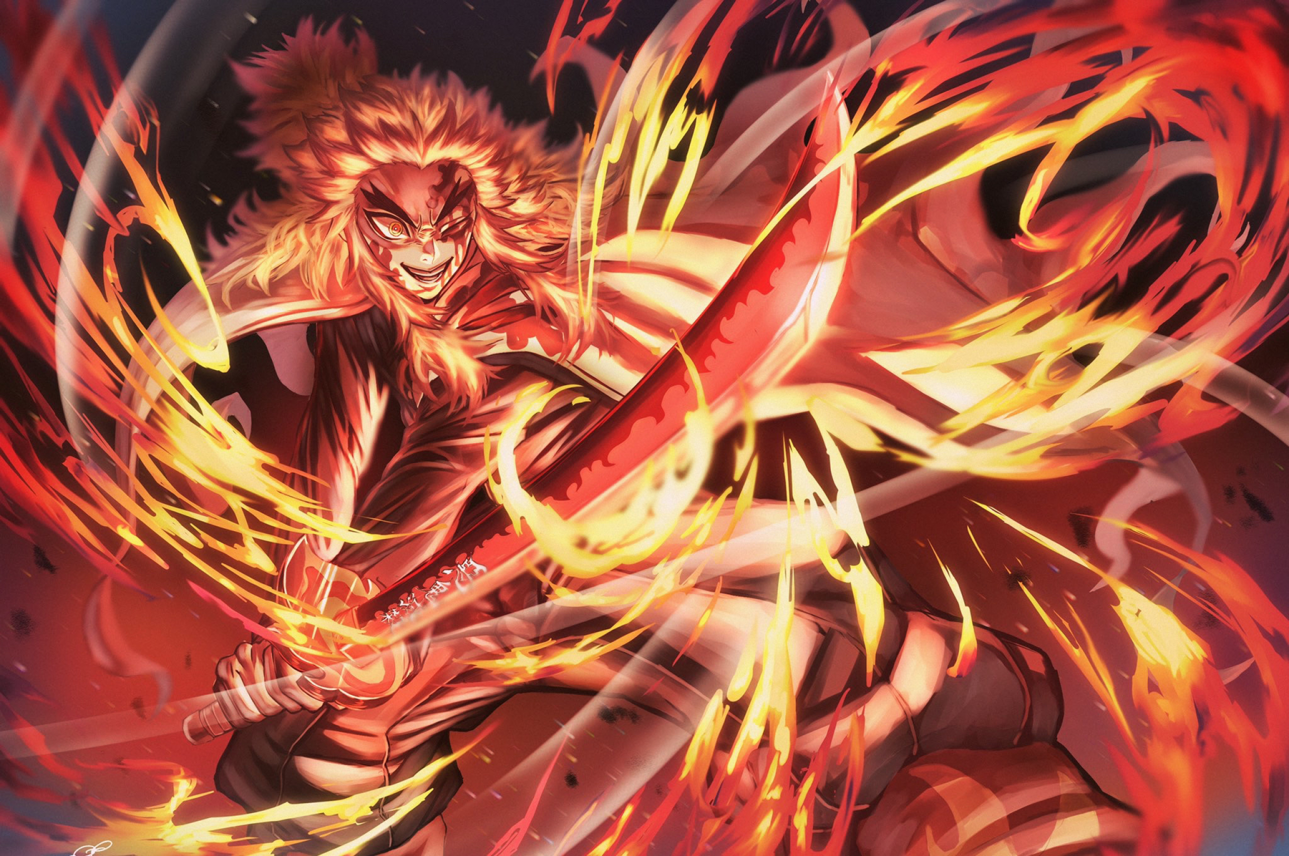 2560x1700 Kyojuro Rengoku Dopest Chromebook Pixel Wallpaper Hd Anime 4k Wallpapers Images Photos And Background Wallpapers Den