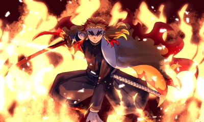 400x240 Kyojuro Rengoku From Demon Slayer 400x240 Resolution Wallpaper ...