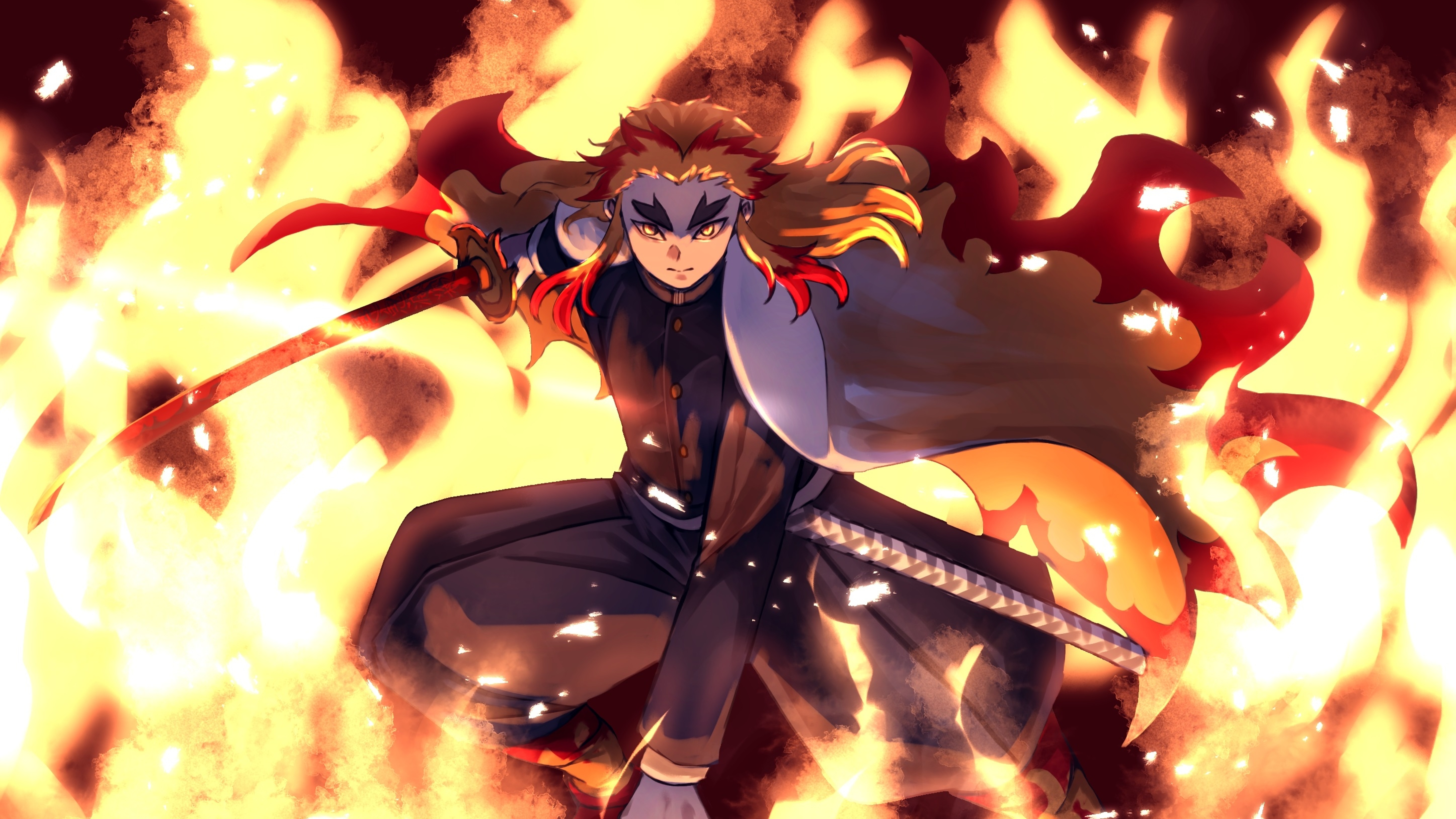 Kyojuro Rengoku Flame Hashira Demon Slayer HD 4K Wallpaper #8.2030