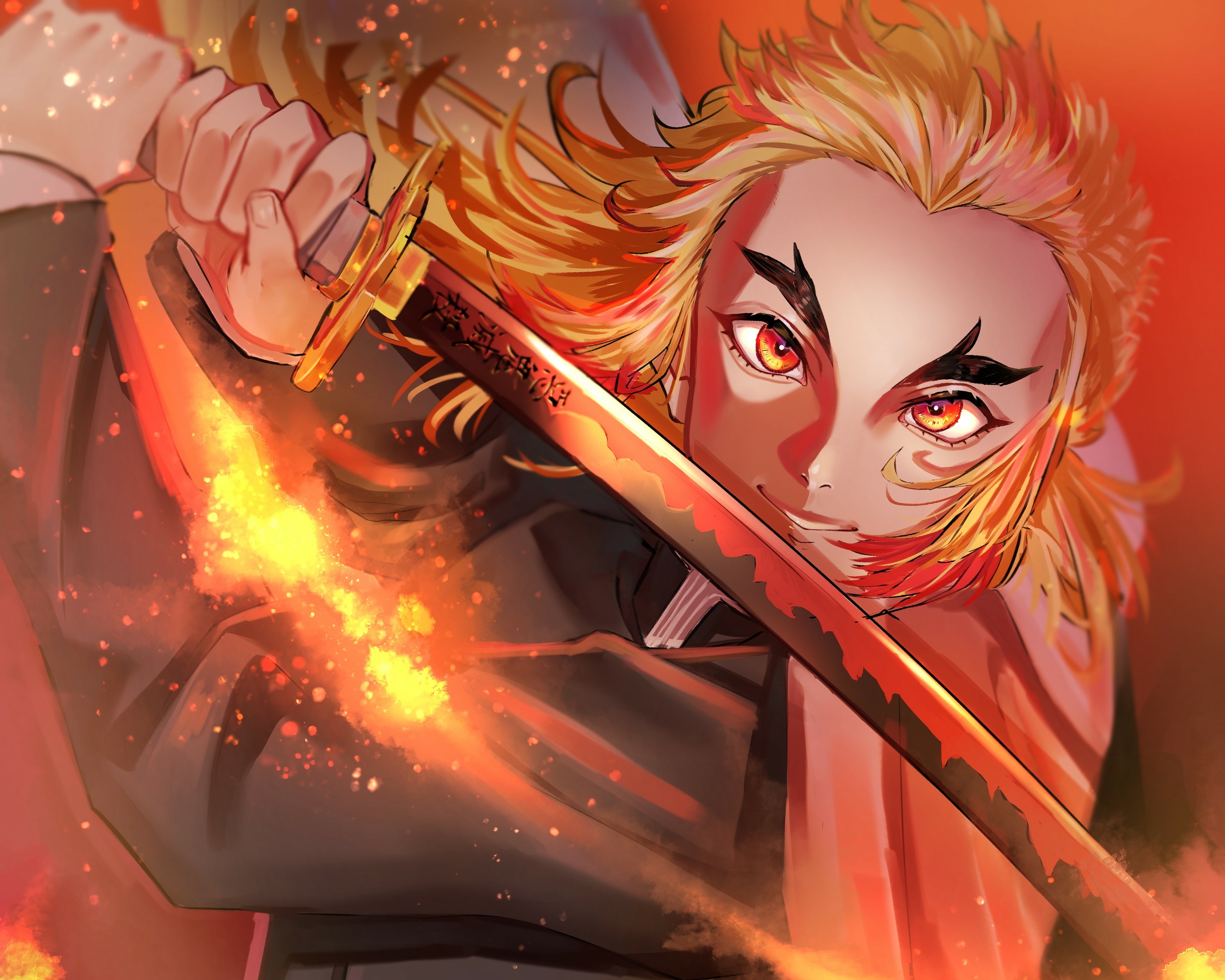 4620x732020 Kyojuro Rengoku New Art Kimetsu No Yaiba 4620x732020