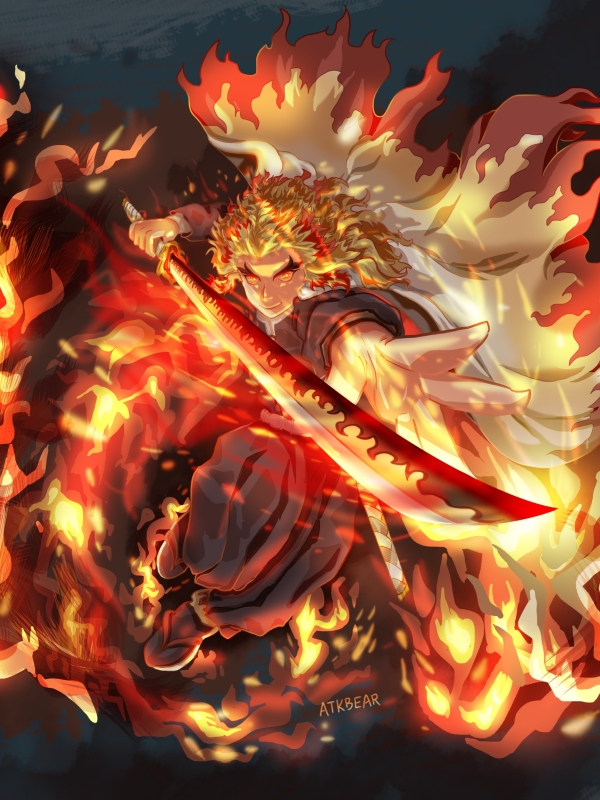 600x800 Resolution Kyojuro Rengoku New Demon Slayer Art 2022 600x800 ...