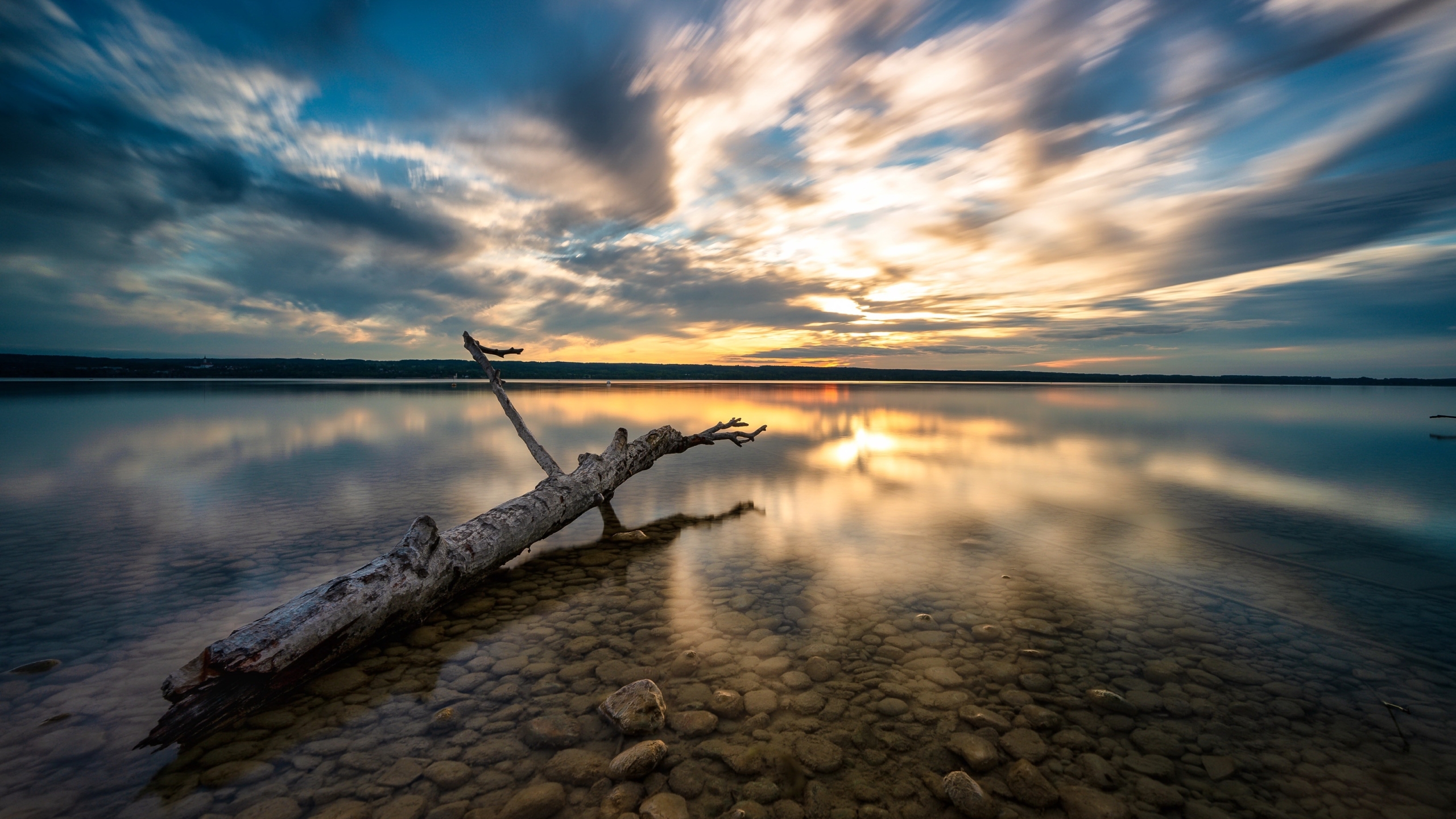 2560x1440 Lake View At Sunset 1440p Resolution Wallpaper Hd Nature 4k Wallpapers Images