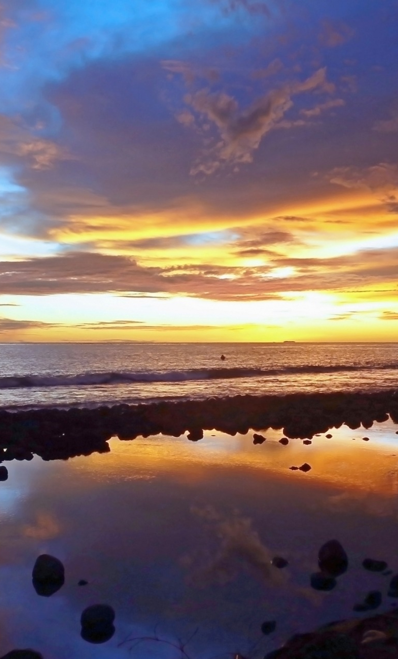 1280x2120 Landscape Sunset Beach Iphone 6 Plus Wallpaper Hd Nature
