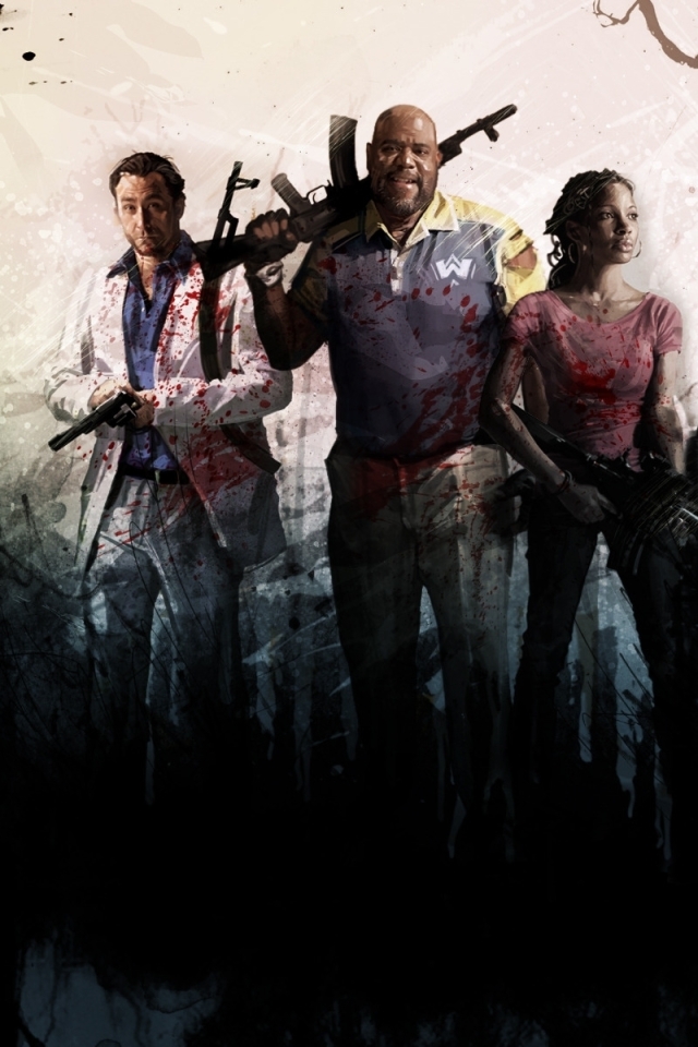 640x960 left 4 dead, characters, faces iPhone 4, iPhone 4S ...