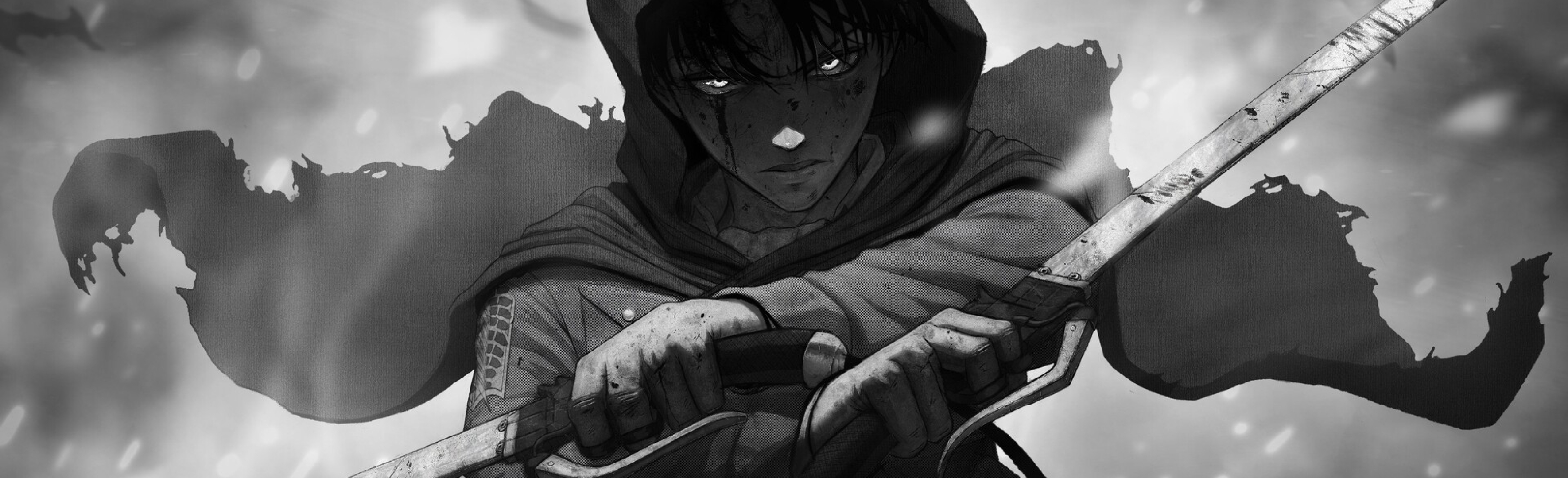 3540x1080 Resolution Levi Ackerman Monochrome 3540x1080 Resolution ...