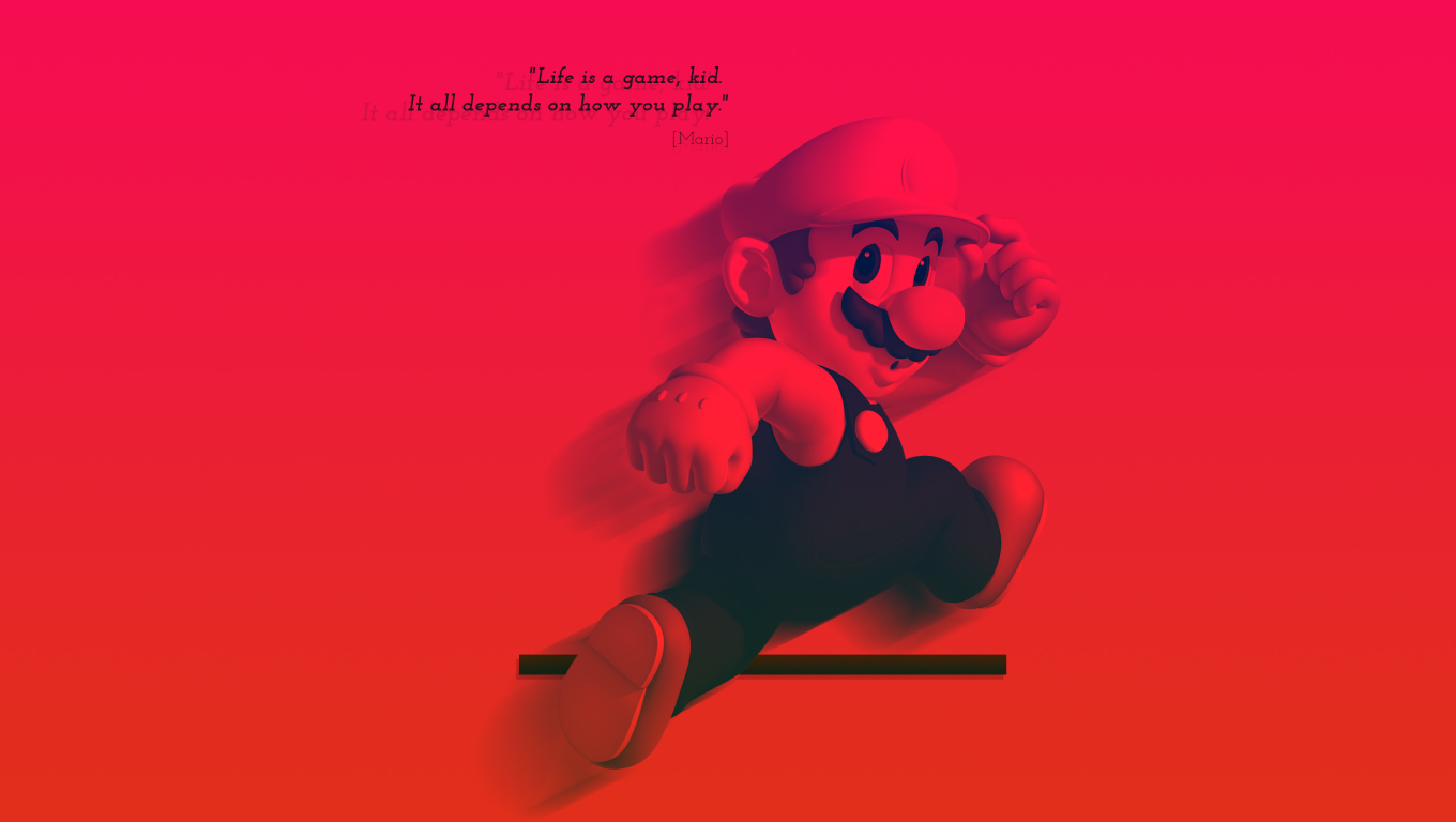 1360x768 Life is a Game Mario Quote Desktop Laptop HD Wallpaper, HD  Inspirational & Quotes 4K Wallpapers, Images, Photos and Background -  Wallpapers Den