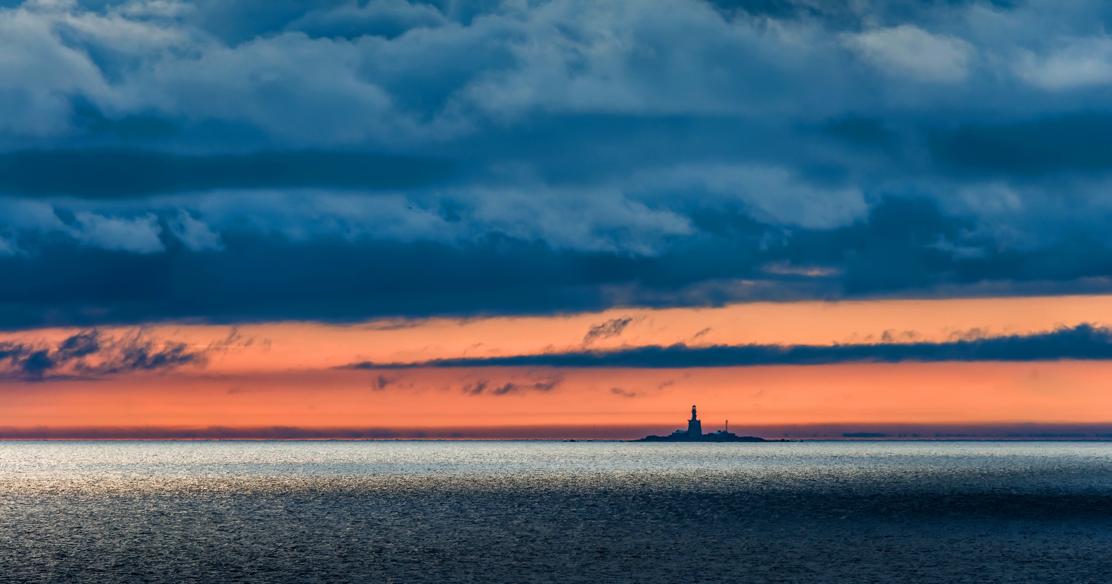 Lighthouse, Cloud Horizon Ocean And Sky Wallpaper, HD Nature 4K