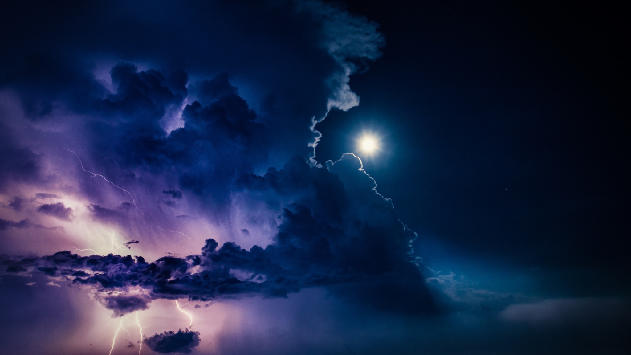 2048x1152 Lightning at Night HD 2048x1152 Resolution Wallpaper, HD Nature  4K Wallpapers, Images, Photos and Background - Wallpapers Den