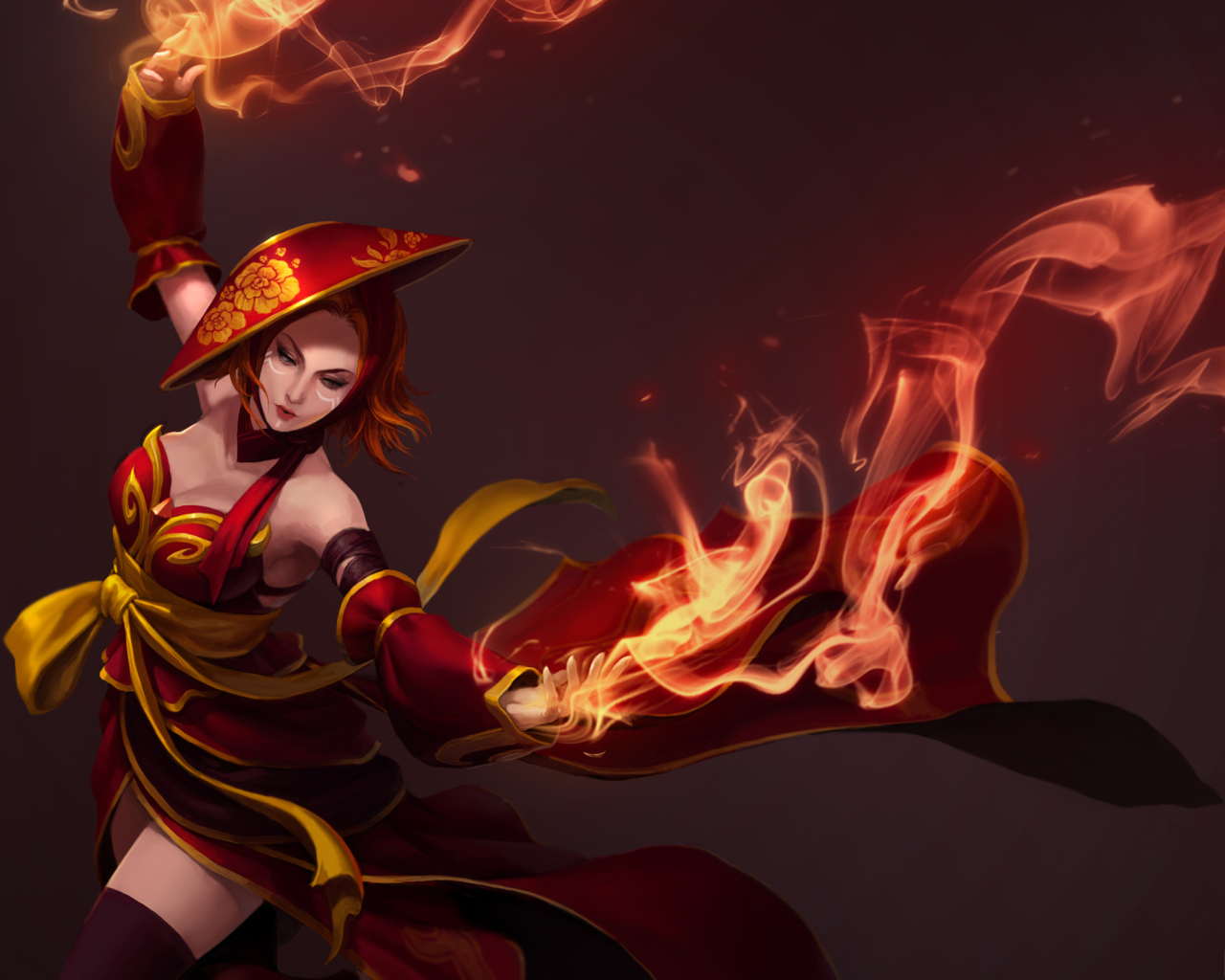 Lina Slayer Dota 2 Full HD 2K Wallpaper