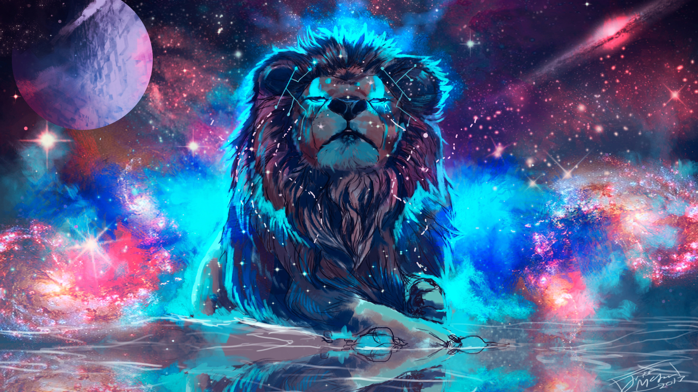 1366x768 Lion Artistic Colorful 1366x768 Resolution Wallpaper, HD Artist 4K  Wallpapers, Images, Photos and Background - Wallpapers Den