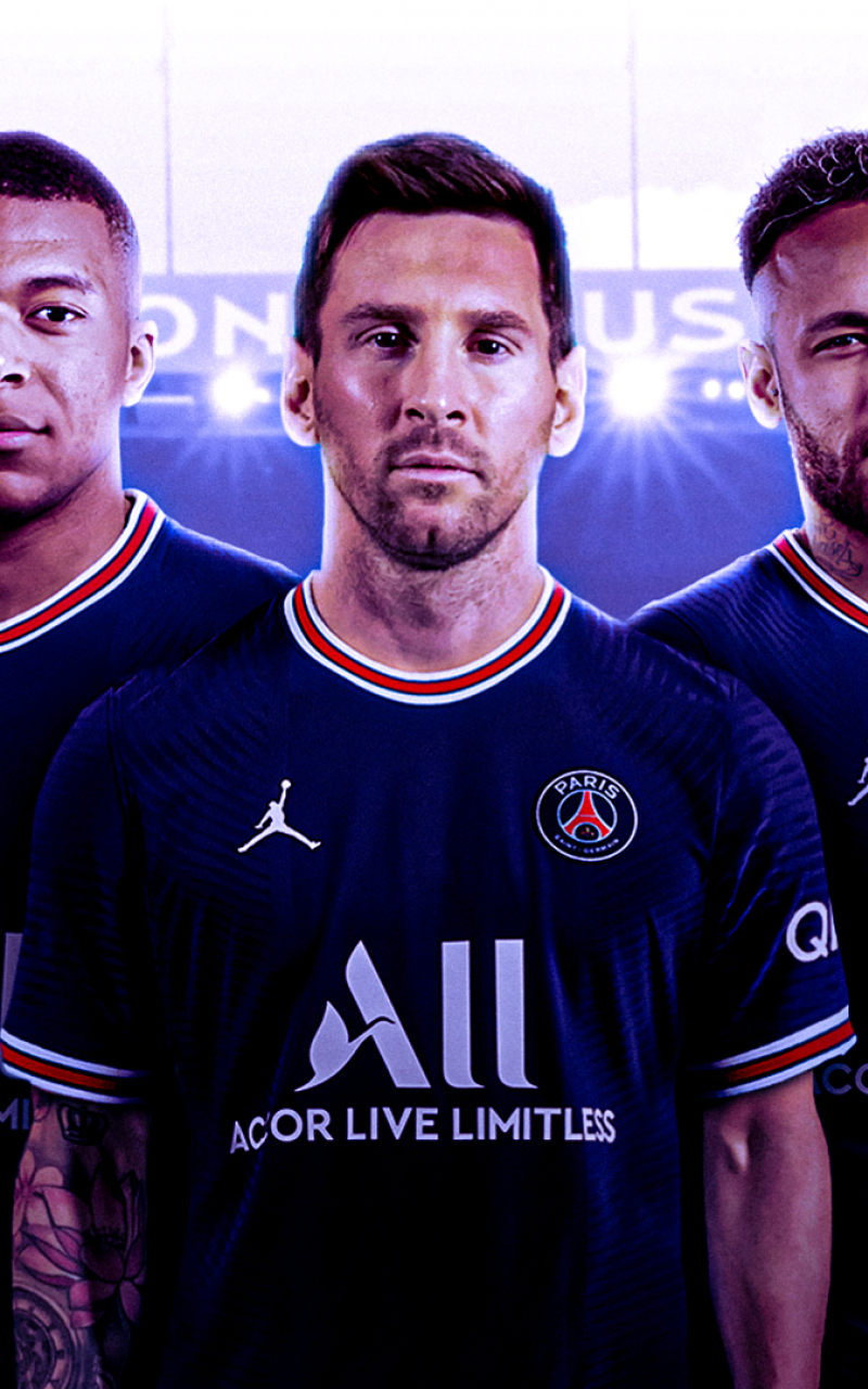 800x1280 Resolution Lionel Messi Kylian Mbappé Neymar PSG Nexus 7 ...
