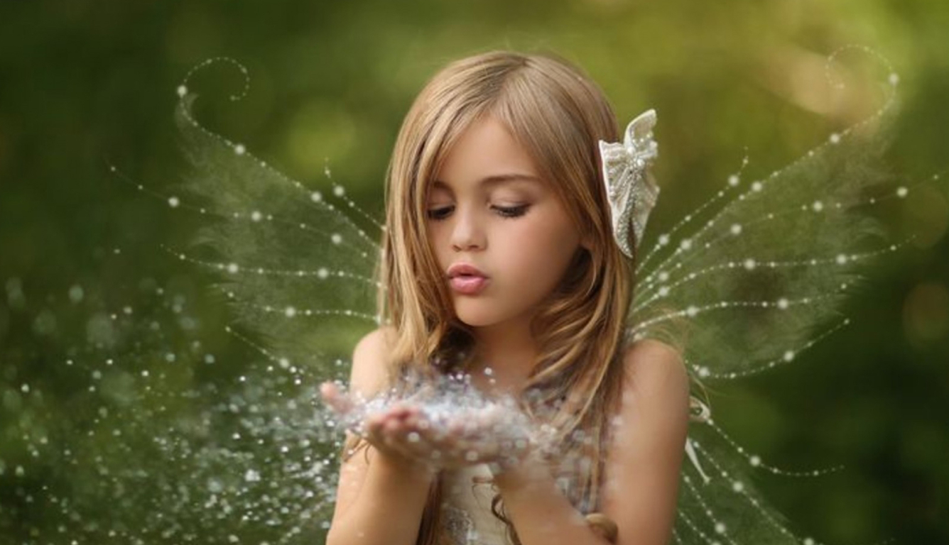 1336x768 Little Cute Girl With Fairy Wings HD Laptop Wallpaper, HD Other 4K  Wallpapers, Images, Photos and Background - Wallpapers Den