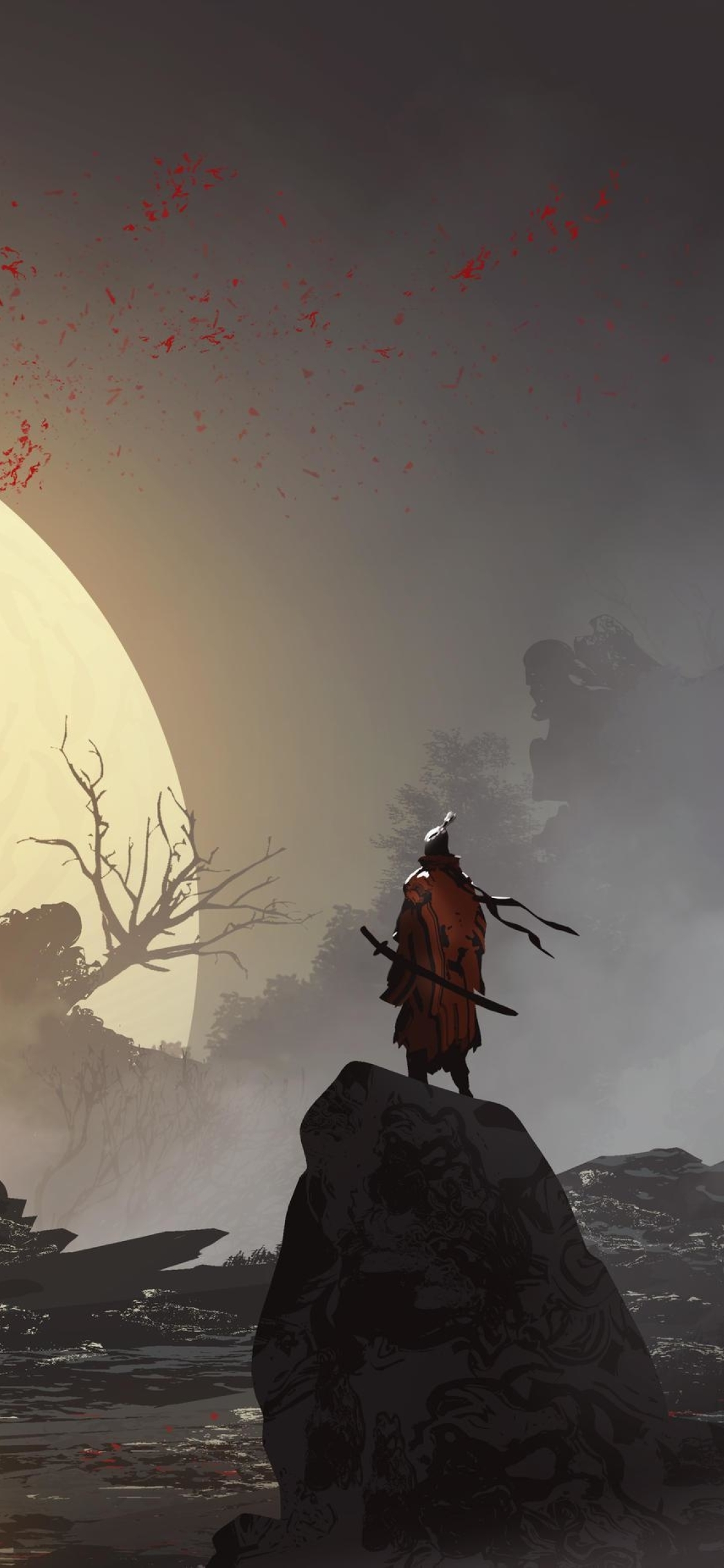 1125x2436 Lone Samurai Iphone XS,Iphone 10,Iphone X Wallpaper, HD Fantasy  4K Wallpapers, Images, Photos and Background - Wallpapers Den