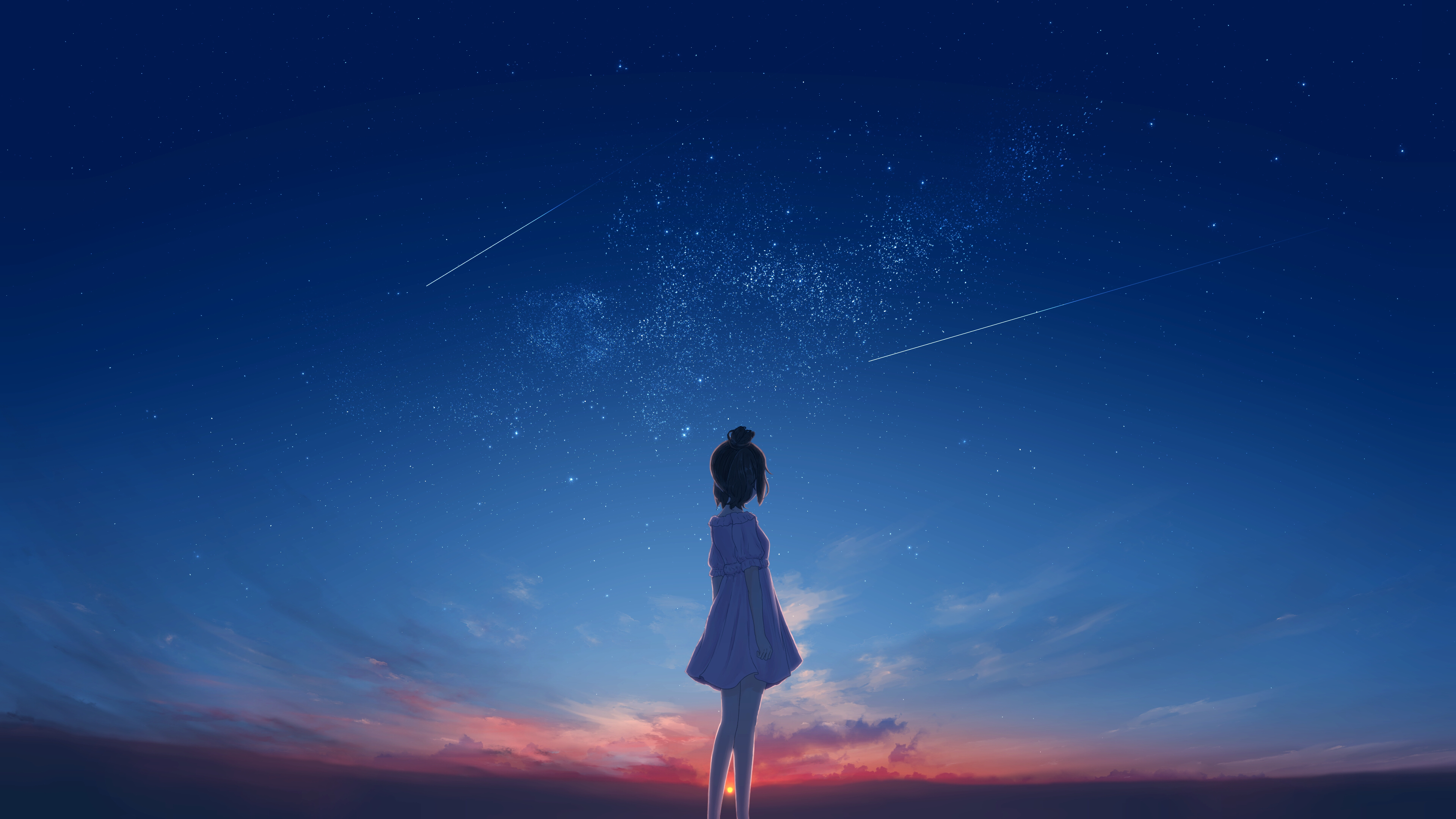Anime Girl Alone Wallpaper gambar ke 7