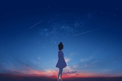 480x320 lonely anime girl 480x320 resolution wallpaper hd