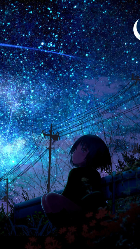 480x854 Lonely Girl Starring Shooting Star Android One Mobile