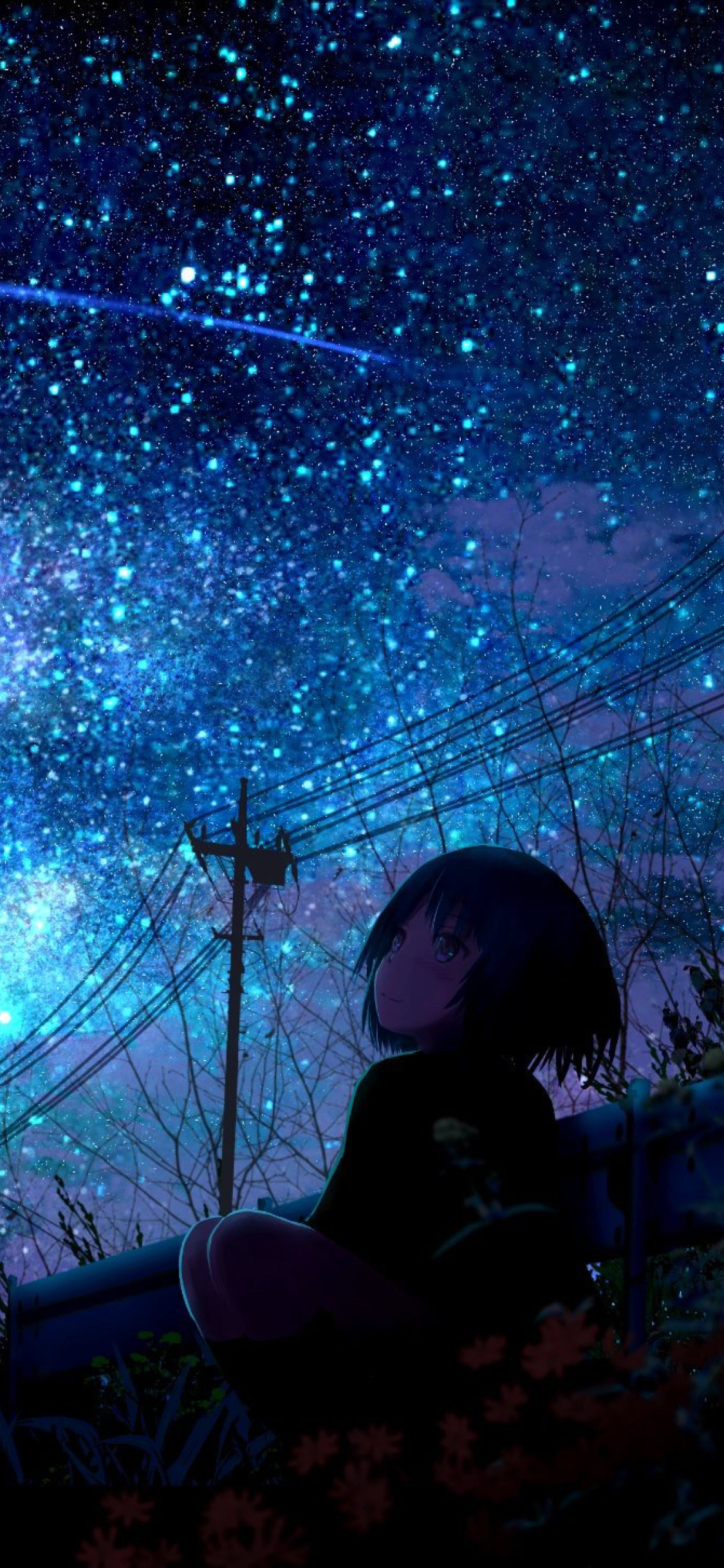 1125x2436 Lonely Girl Starring Shooting Star Iphone XS ...
